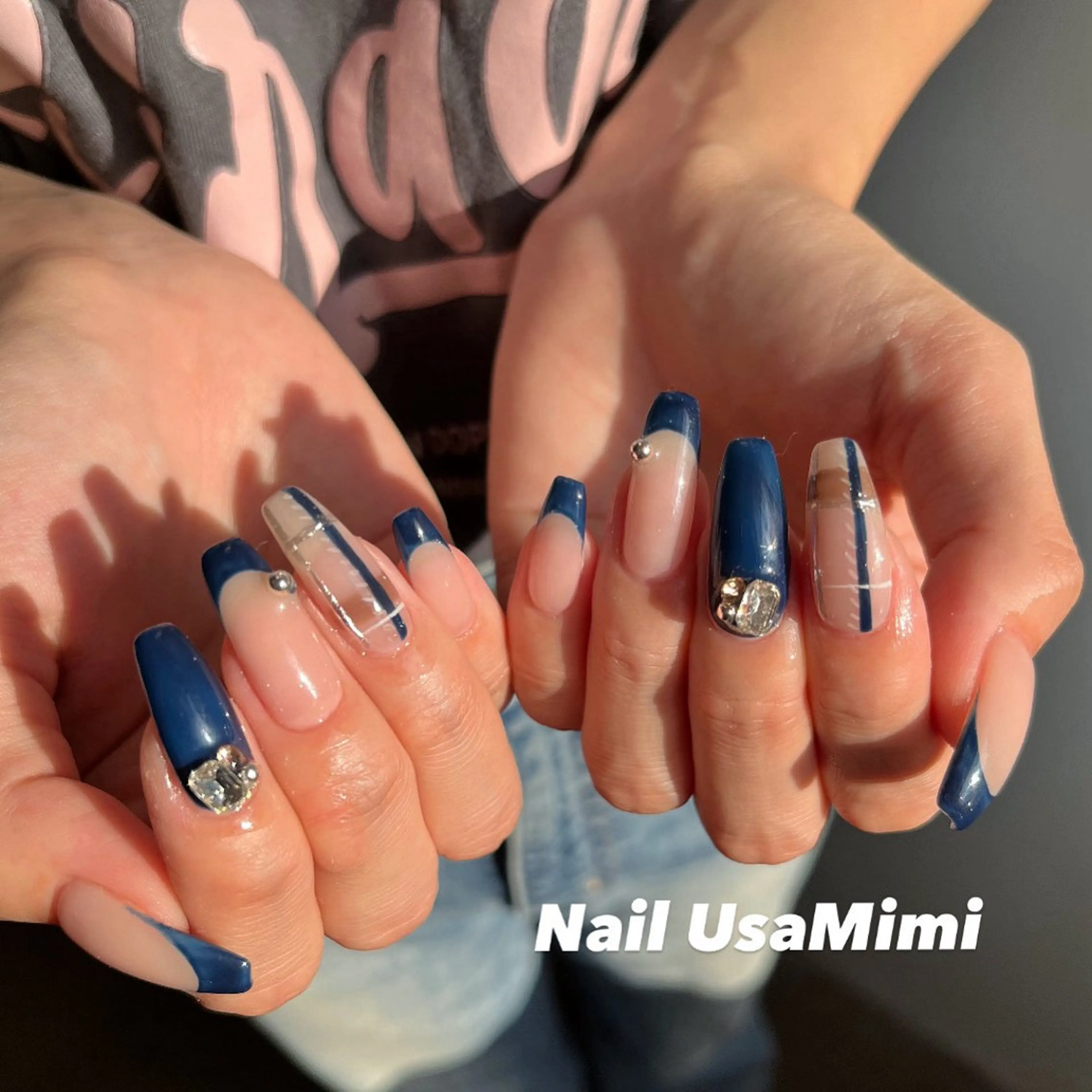 ネイル フットネイル ジェルネイル マグネットネイル 持ち込み ワンカラーネイル ハンドネイル 本町NailUsa Mimi RIKOのネイルデザイン