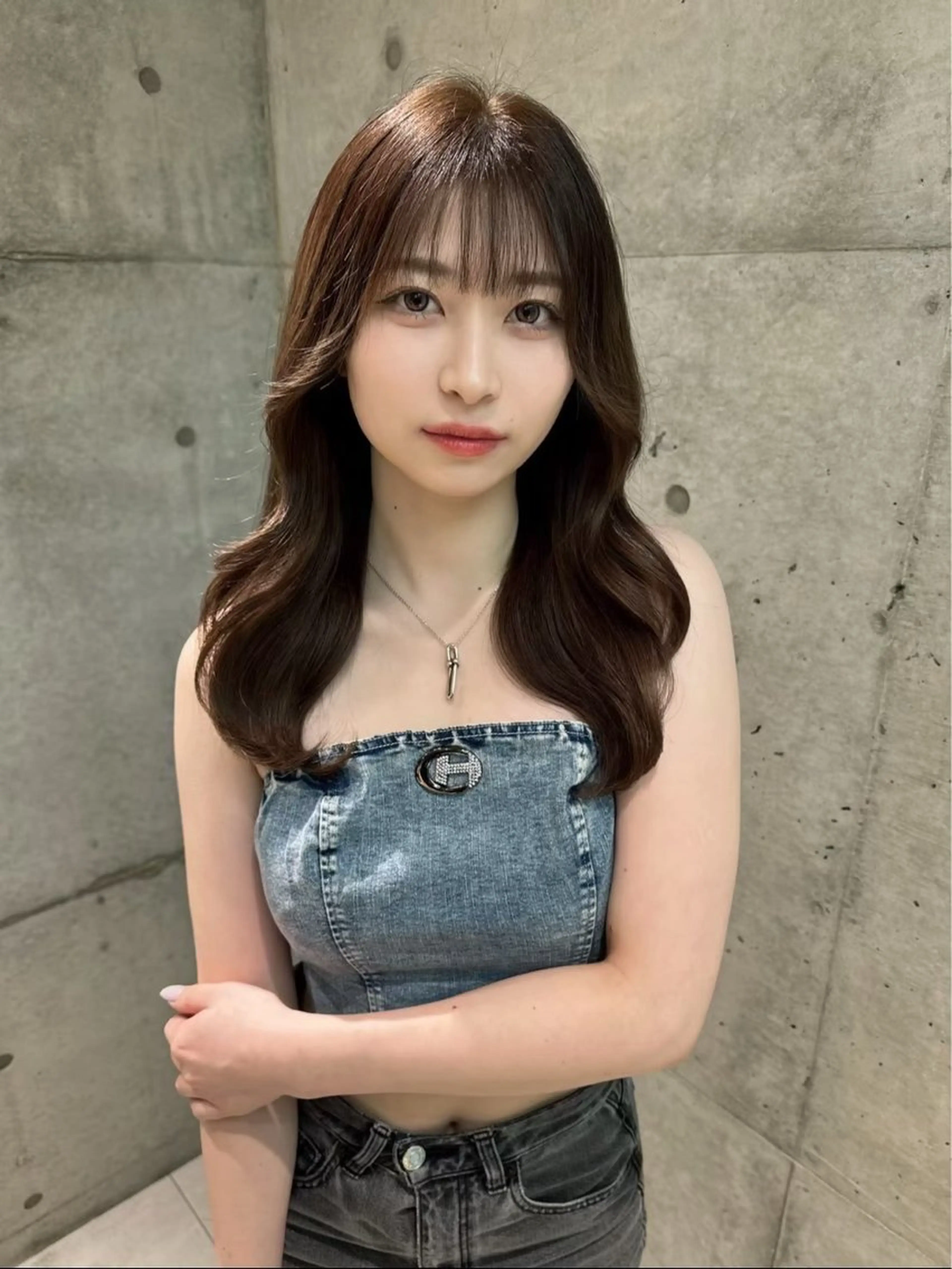 セミロング カラー 透明感カラー レイヤーカット 小顔カット カット ヘアカラー トリートメント ✨レイヤー/−10 歳ヘアー/✨山下　遥のヘアスタイル