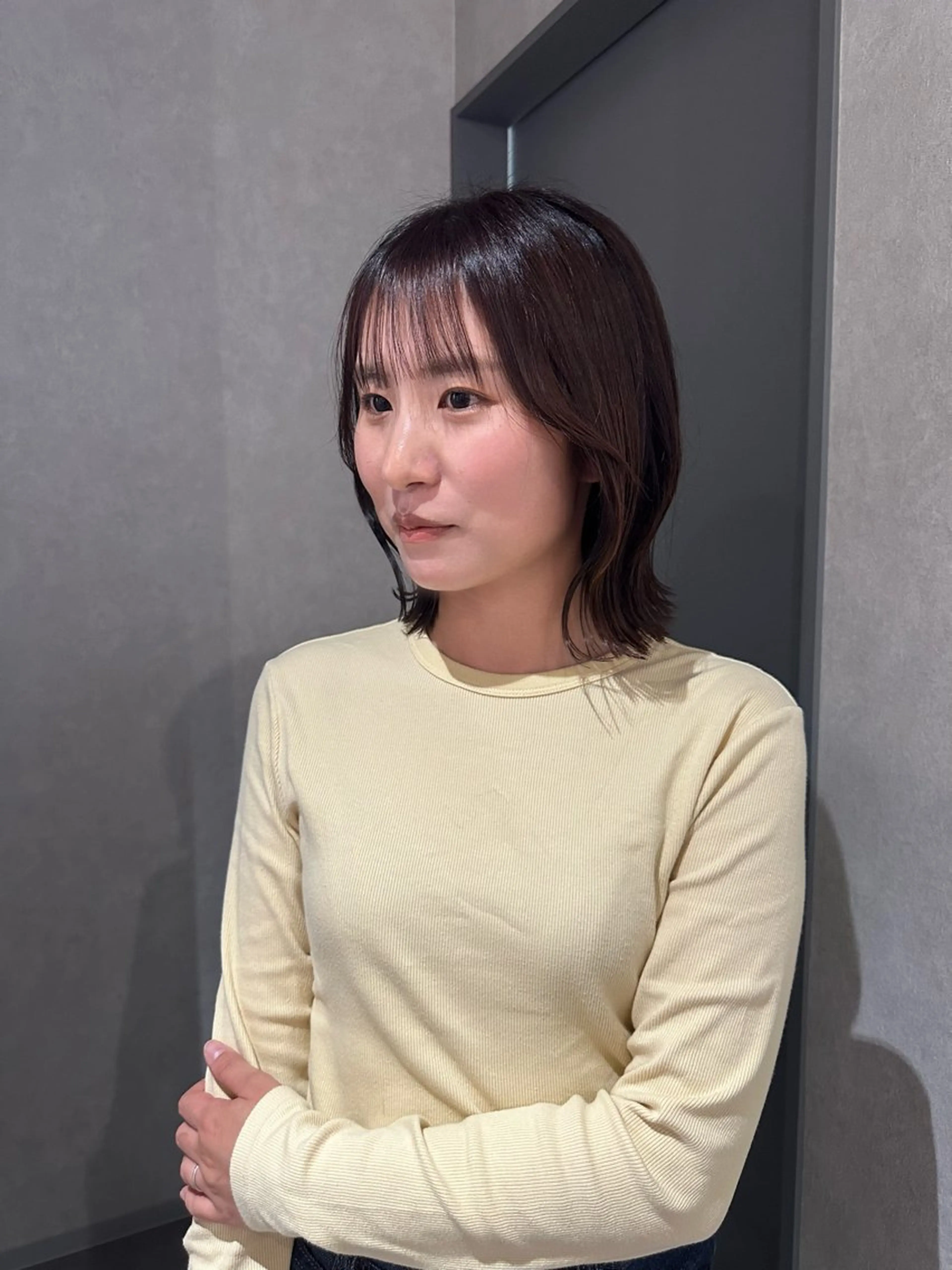 ミディアム ボブ 外ハネヘア ofF ’elua所属・【ofF élua】 植田隆文のヘアスタイル