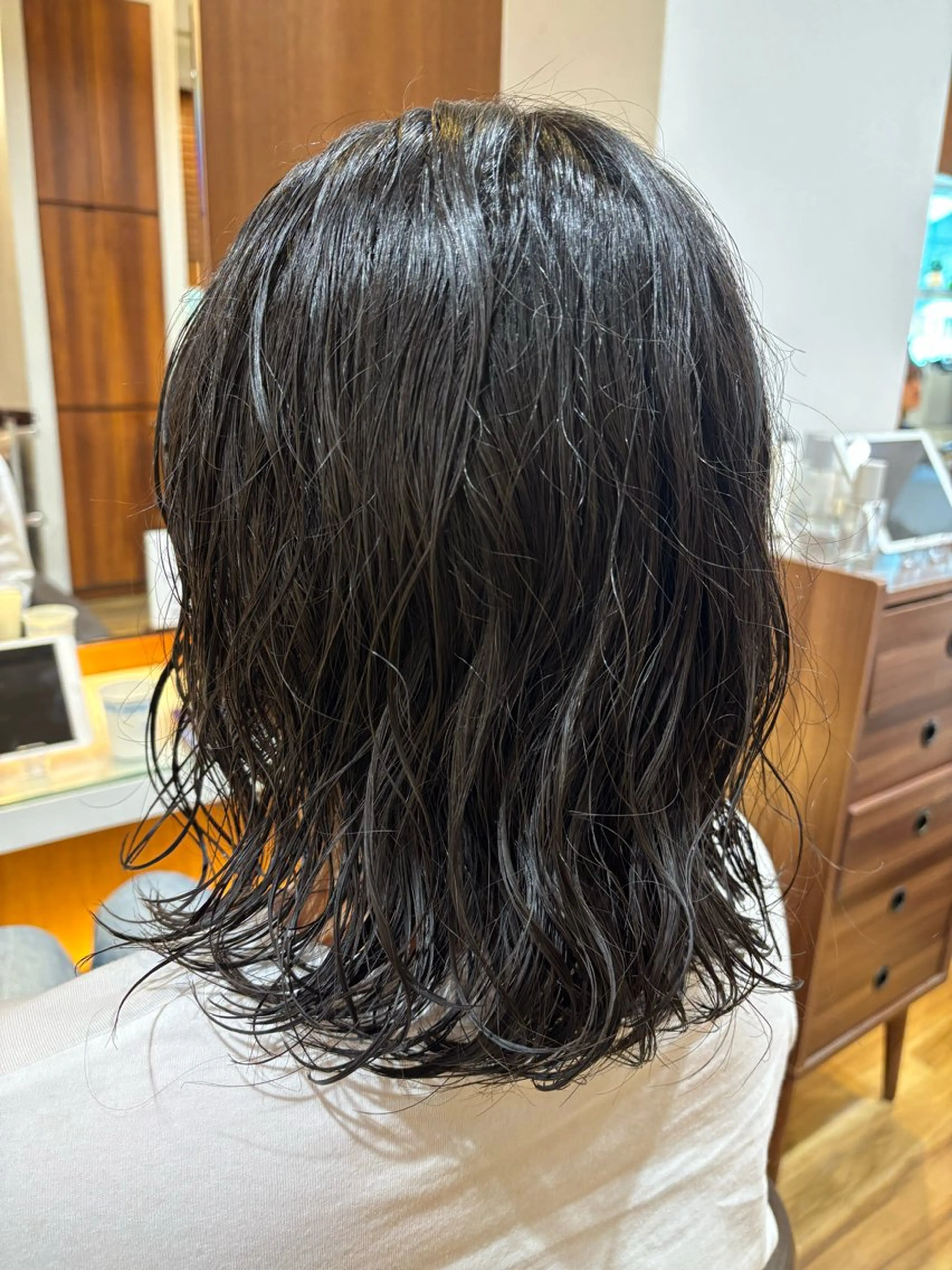 ミディアム ミディアムパーマ カット パーマ ナチュラルスタイル feel/則長 玲央のヘアスタイル