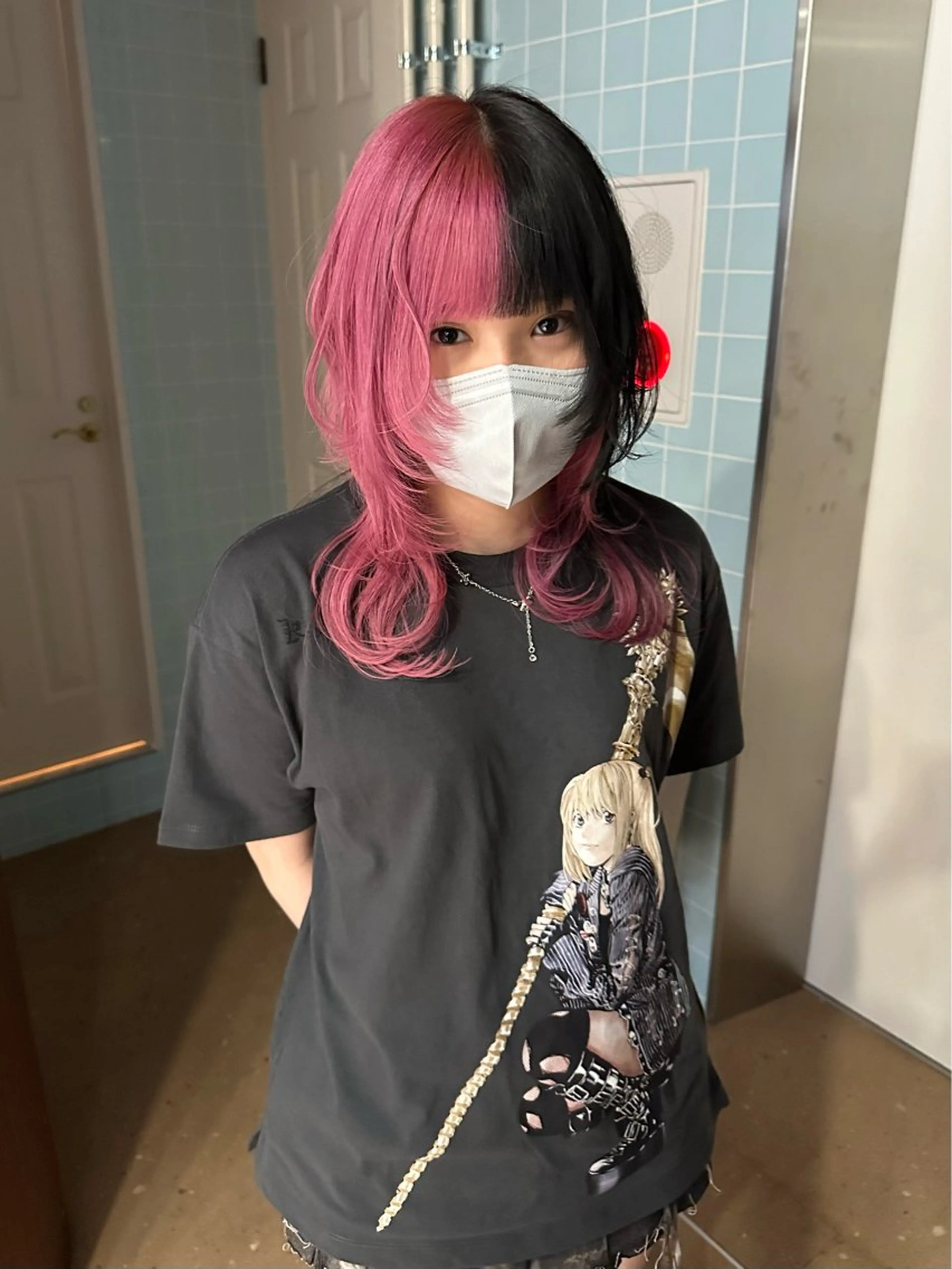 ミディアム ウルフカット カット ヘアカラー トリートメント エクステ ウルフ/レイヤー/ 渋谷🔮Yudaiのヘアスタイル