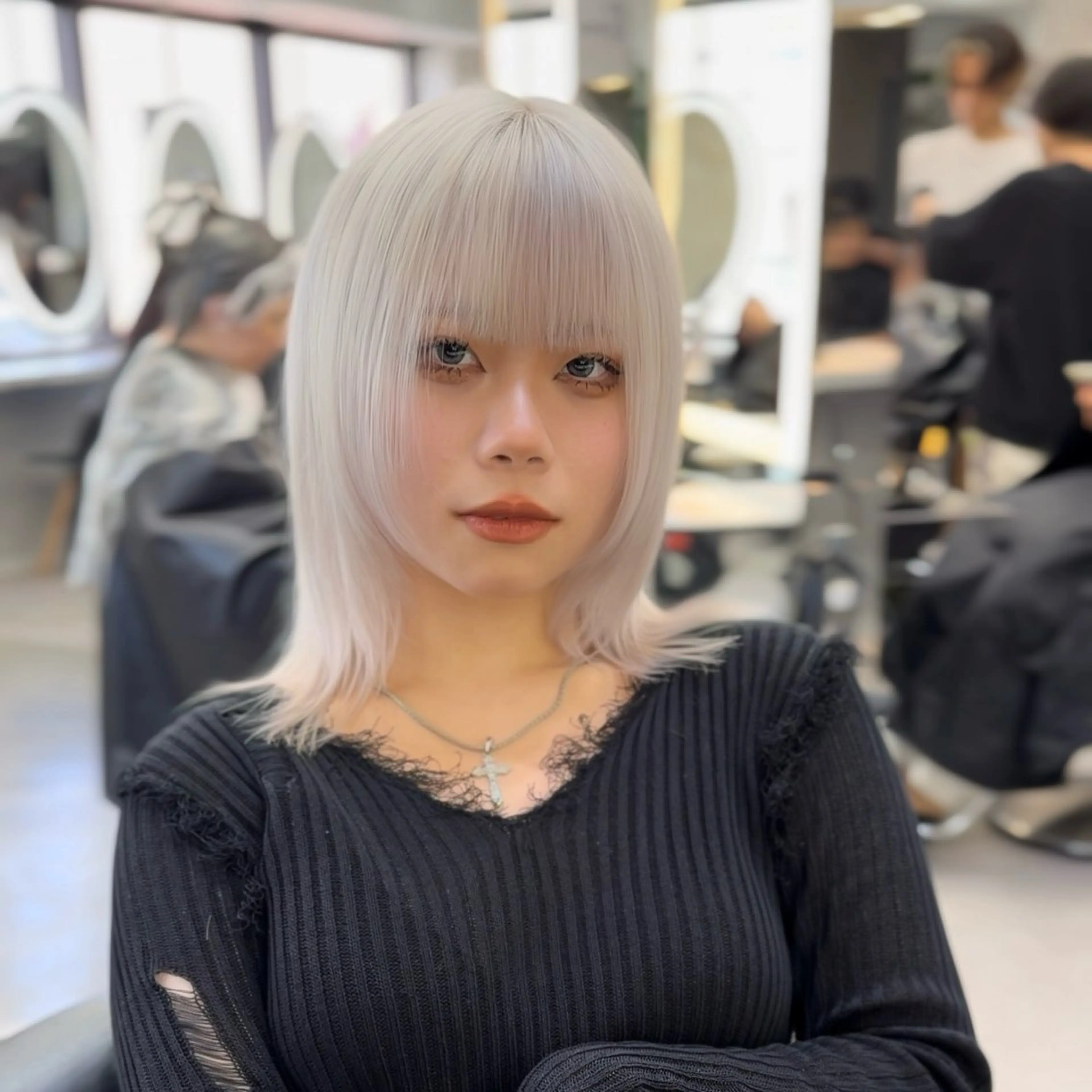 【ホワイトカラー】ダブルブリーチ＋透明感カラーの写真