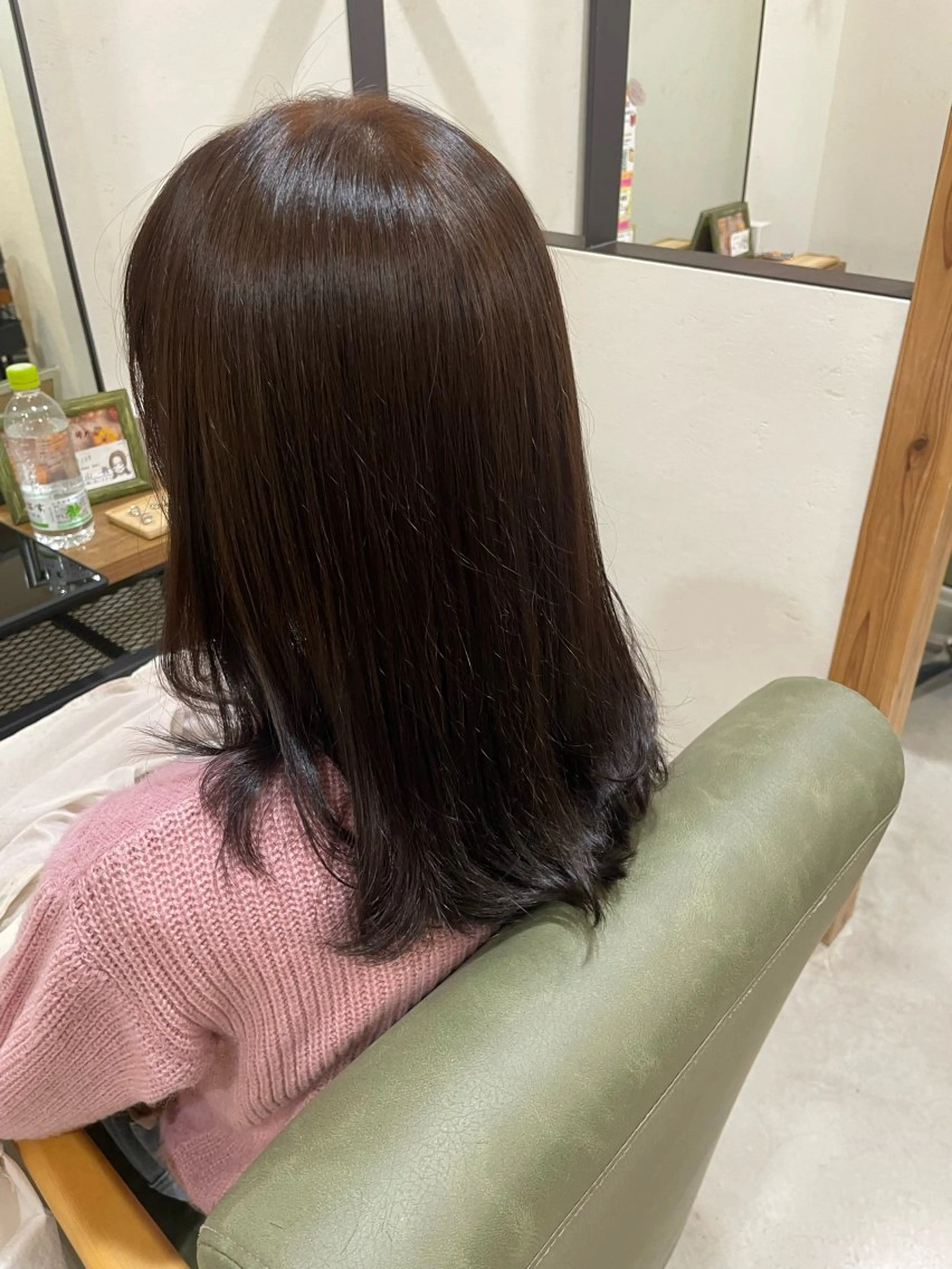 セミロング 艶感暖色カラー /透明感/瀬戸山舞のヘアスタイル