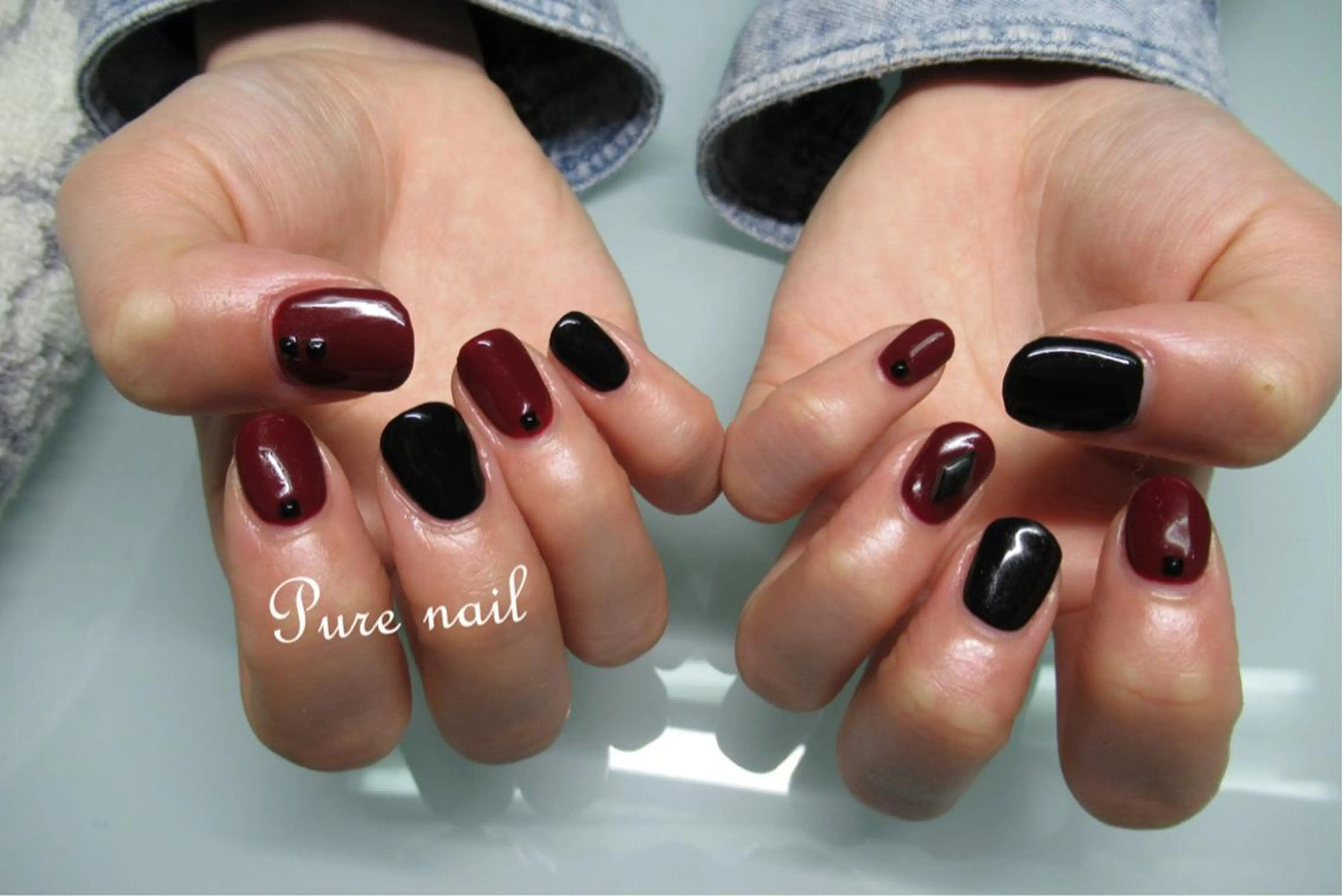 ネイル シンプルネイル ストーンネイル feliz salonのネイルデザイン