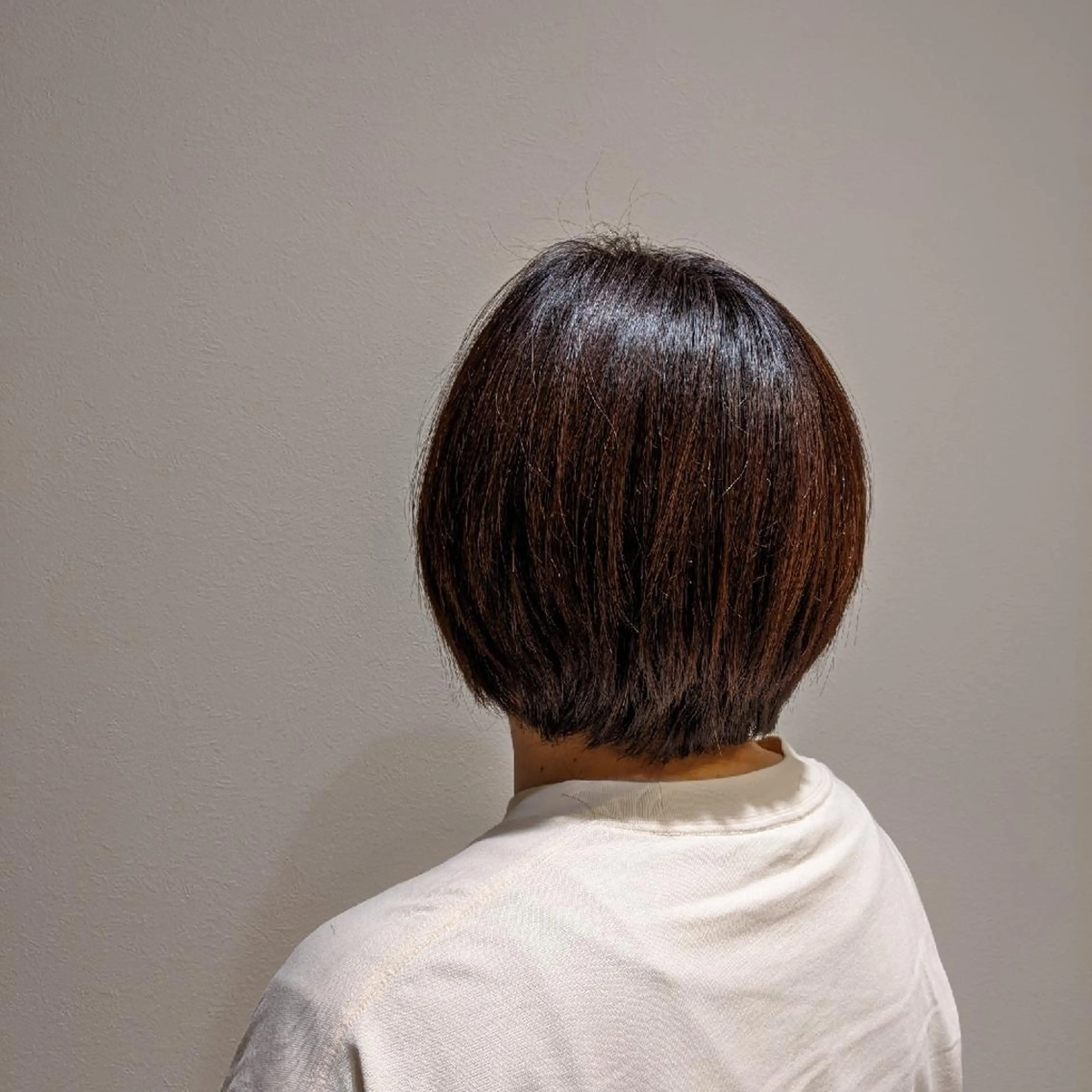 カラー 浜田りほ Luxbe 博多バスターミナルのヘアスタイル