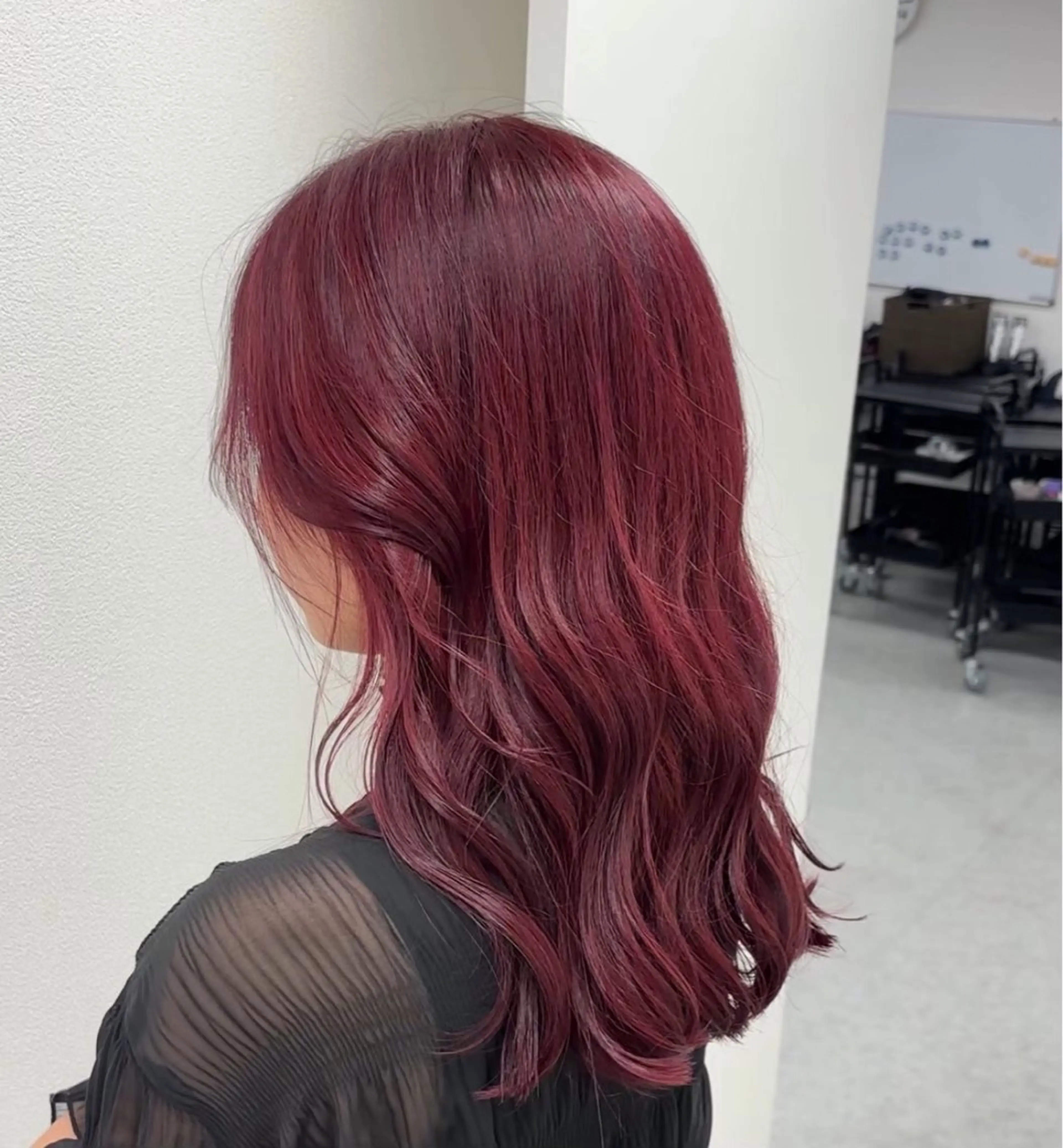 セミロング カラー 曲がる縮毛矯正✨️ パーマ🌀 晃哉‎のヘアスタイル