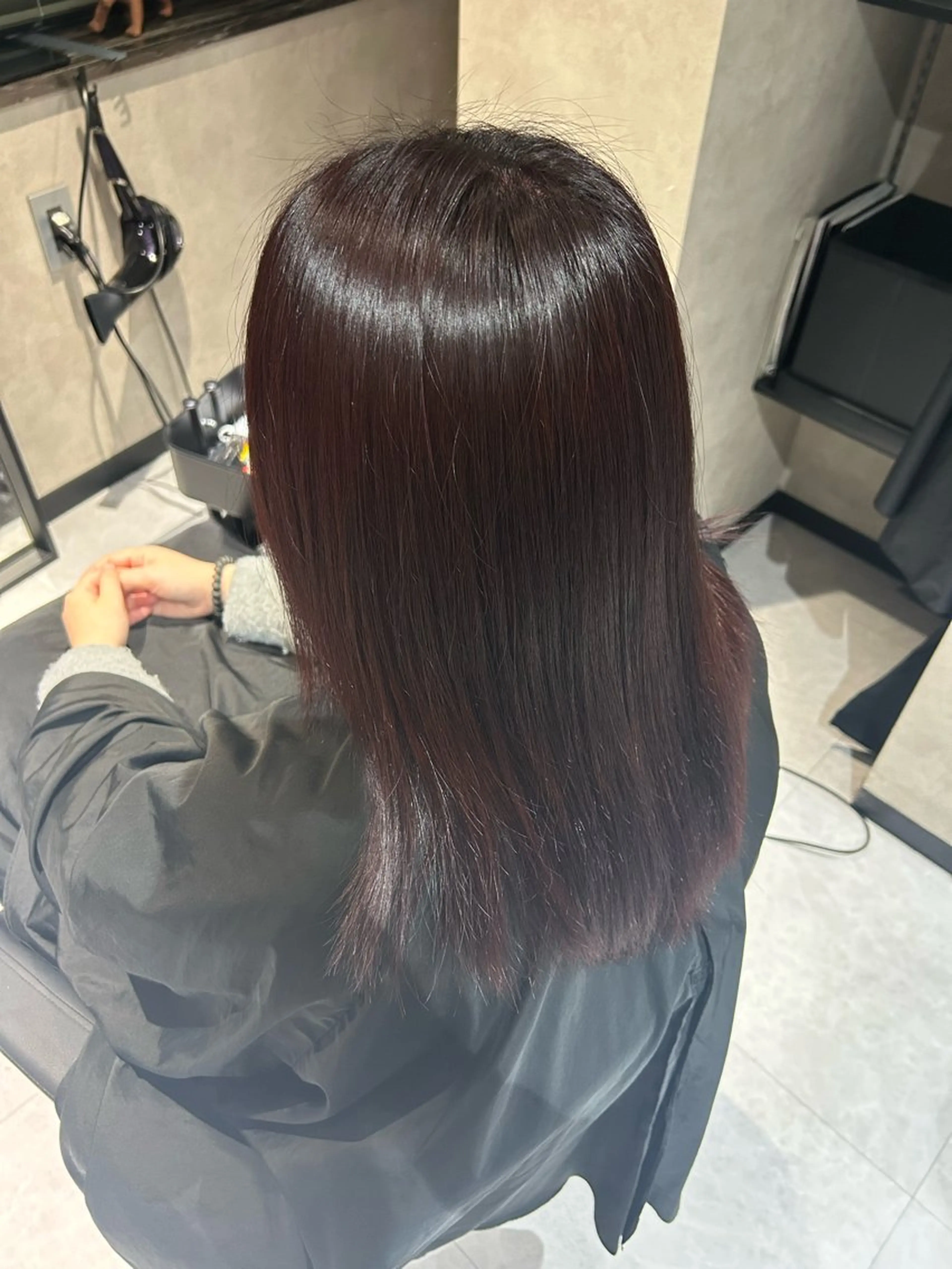 セミロング カラー 髪質改善 ヘアカラー トリートメント 《.Xian》リク /透明感カラー/艶髪のヘアスタイル