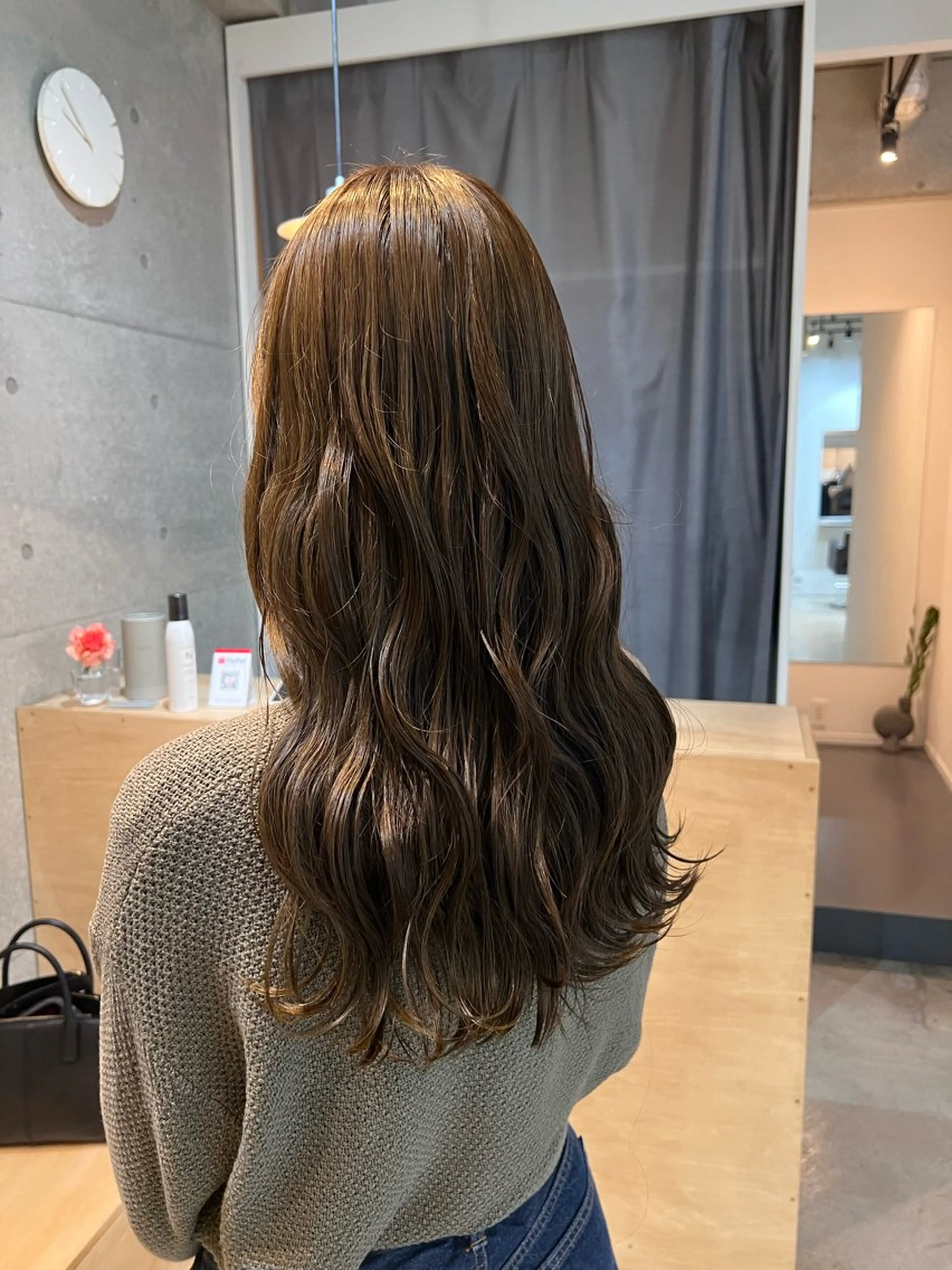 セミロング カット ヘアカラー トリートメント デジタルパーマ ウェーブパーマ/神野のヘアスタイル