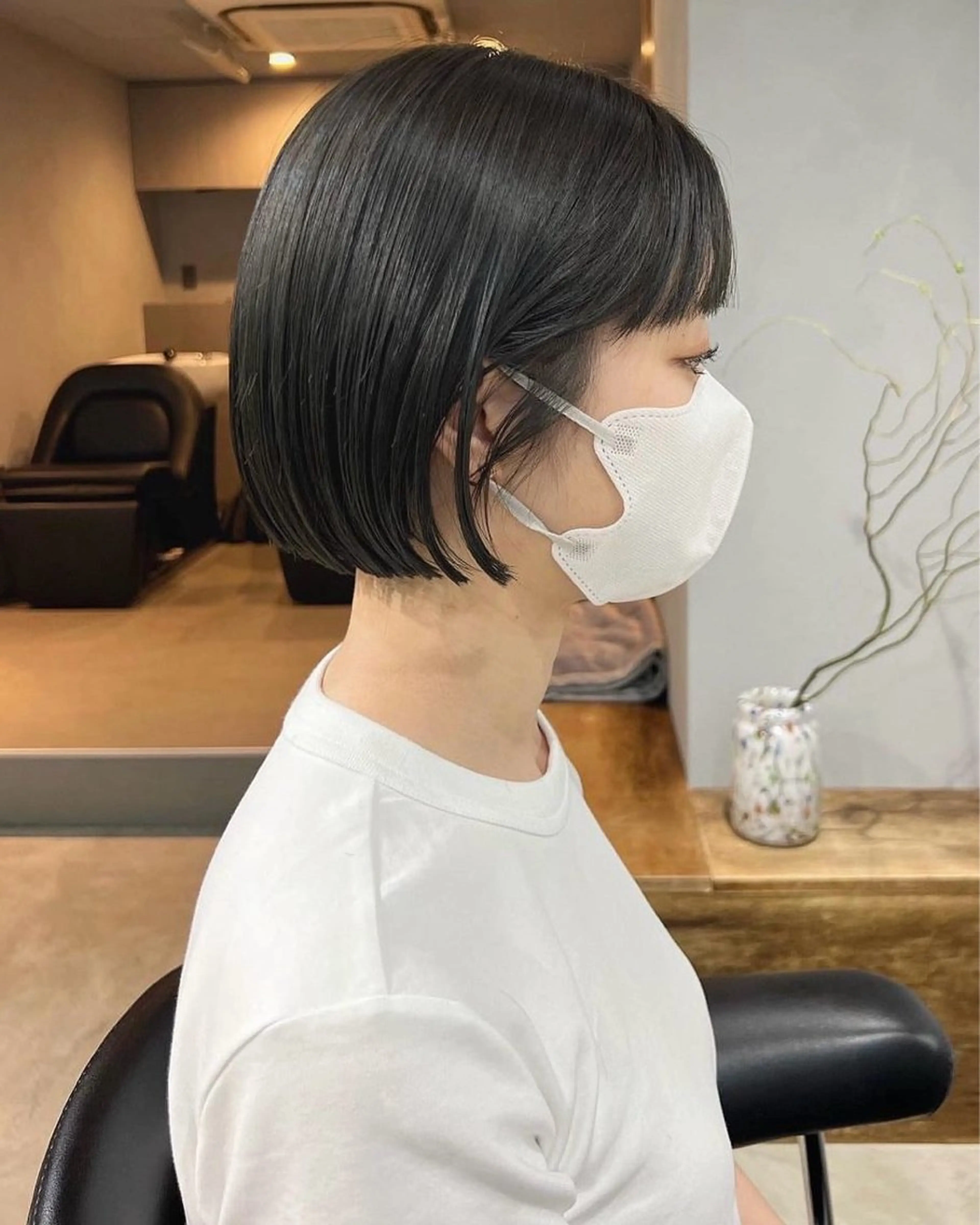 ショート カラー カット ヘアカラー トリートメント akane/ボブ /オリーブベージュのヘアスタイル