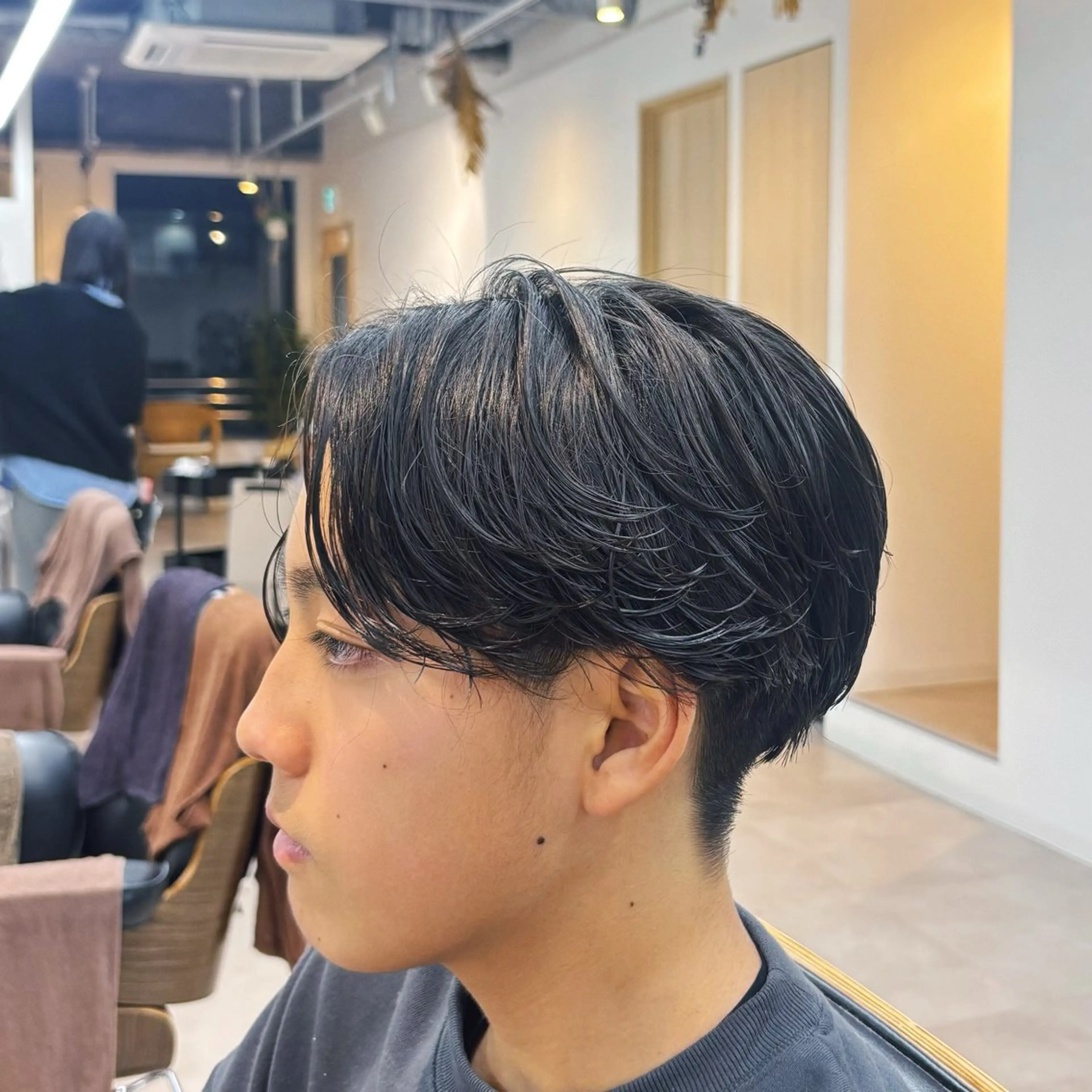 メンズ カット パーマ ✨🌱透明感カラー/ ショート🌱✨UMIのヘアスタイル