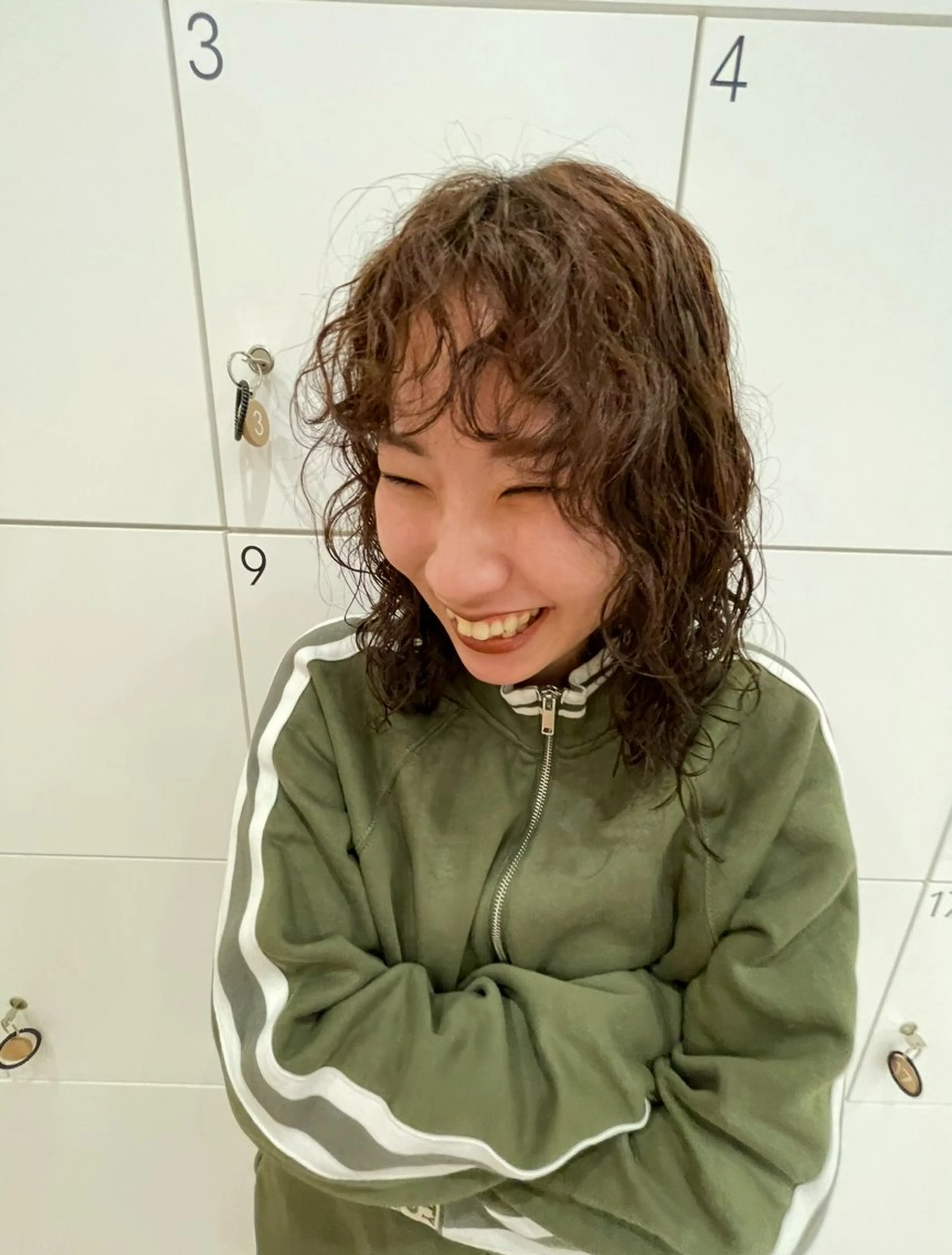 ミディアム パーマ ミディアムパーマ スパイラルパーマ 久保田 優菜のヘアスタイル