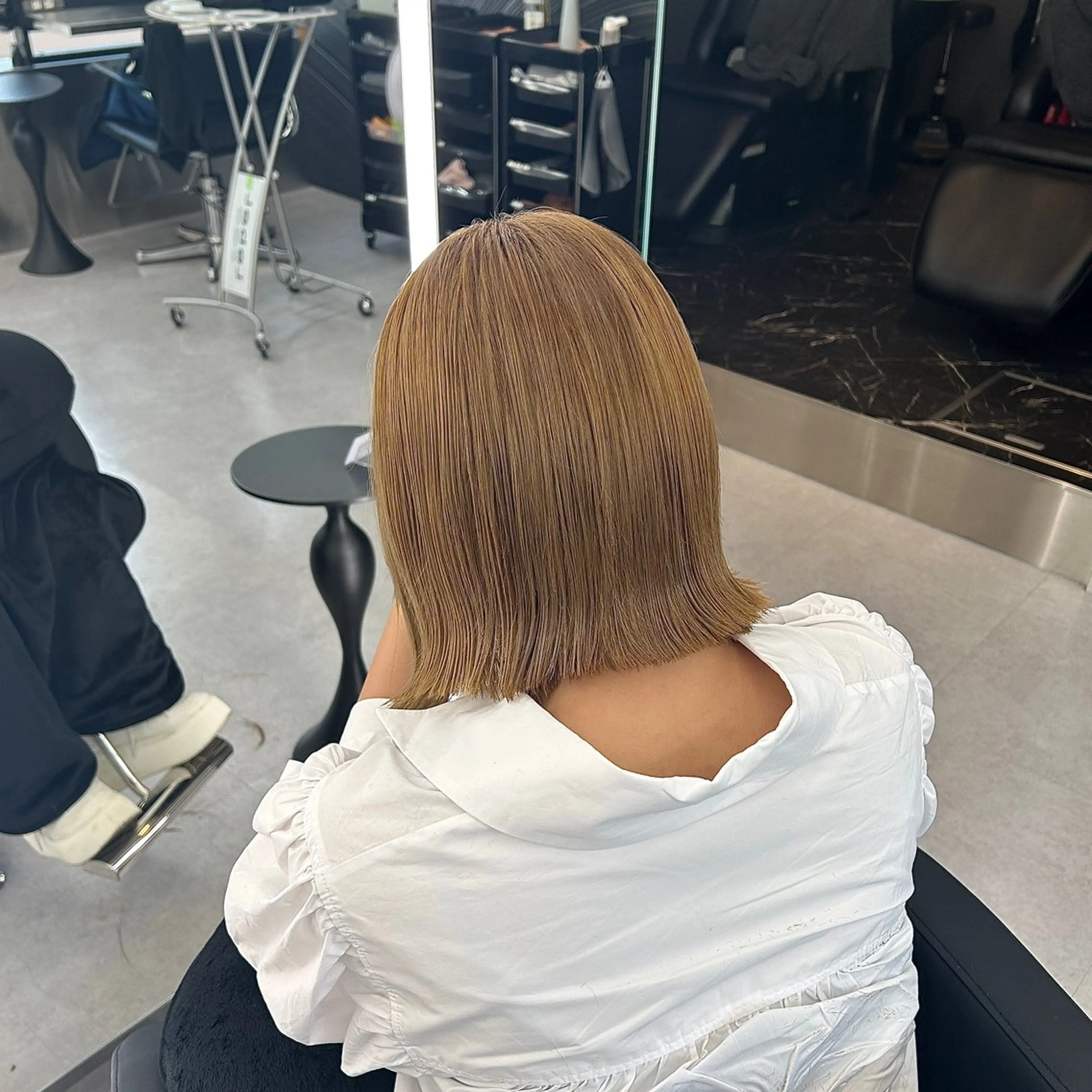 ロング 切りっぱなしボブ ボブ レイヤーカット 🇰🇷束感まつパ/ 美眉🍒ྀི心斎橋のマツエク・マツパデザイン