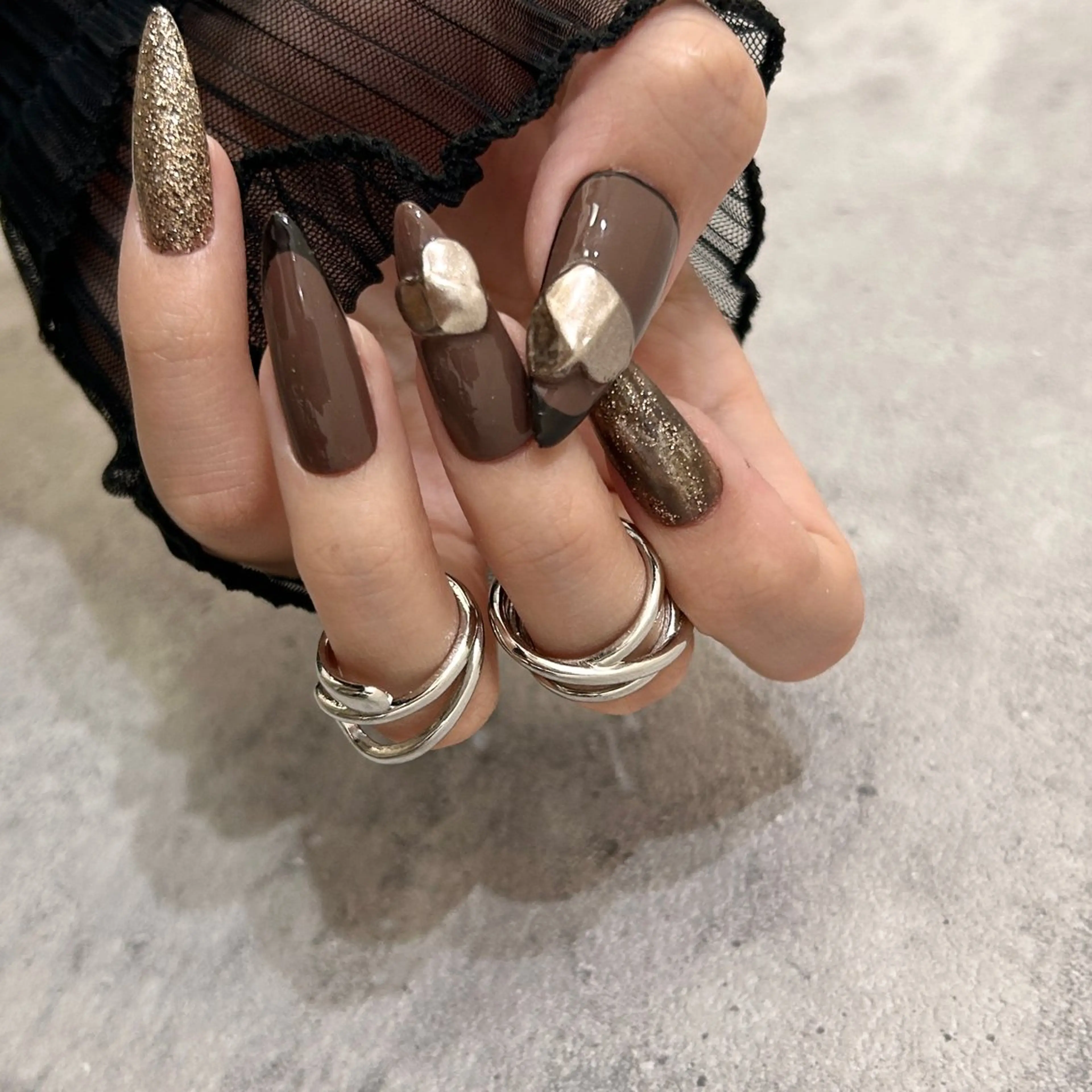 ネイル ハンドネイル Ray. ／綺麗目ニュアンスのネイルデザイン