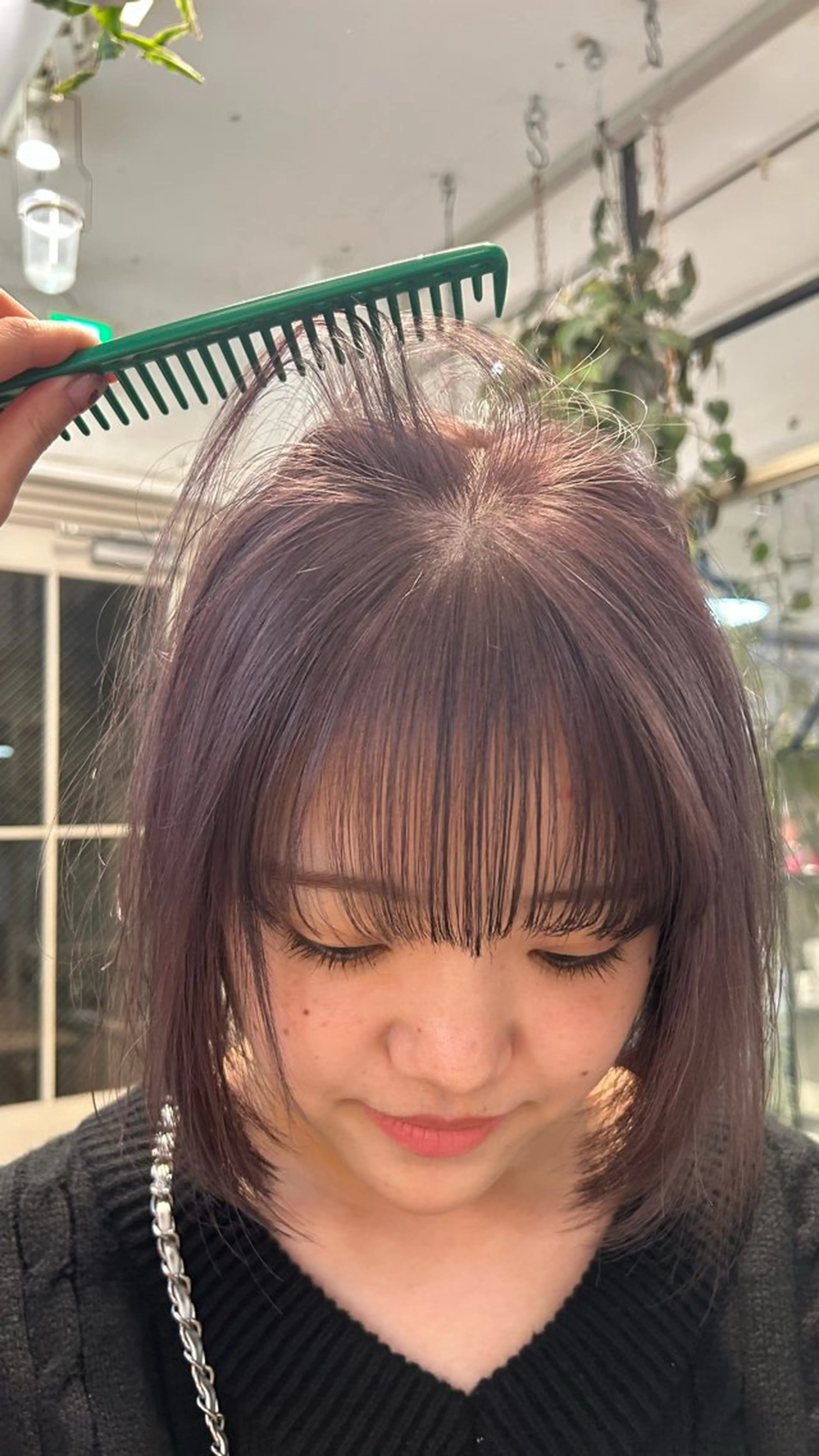 ミディアム カラー ヘアカラー トリートメント じゅわっと暖色カラー 🍊Moemiのヘアスタイル