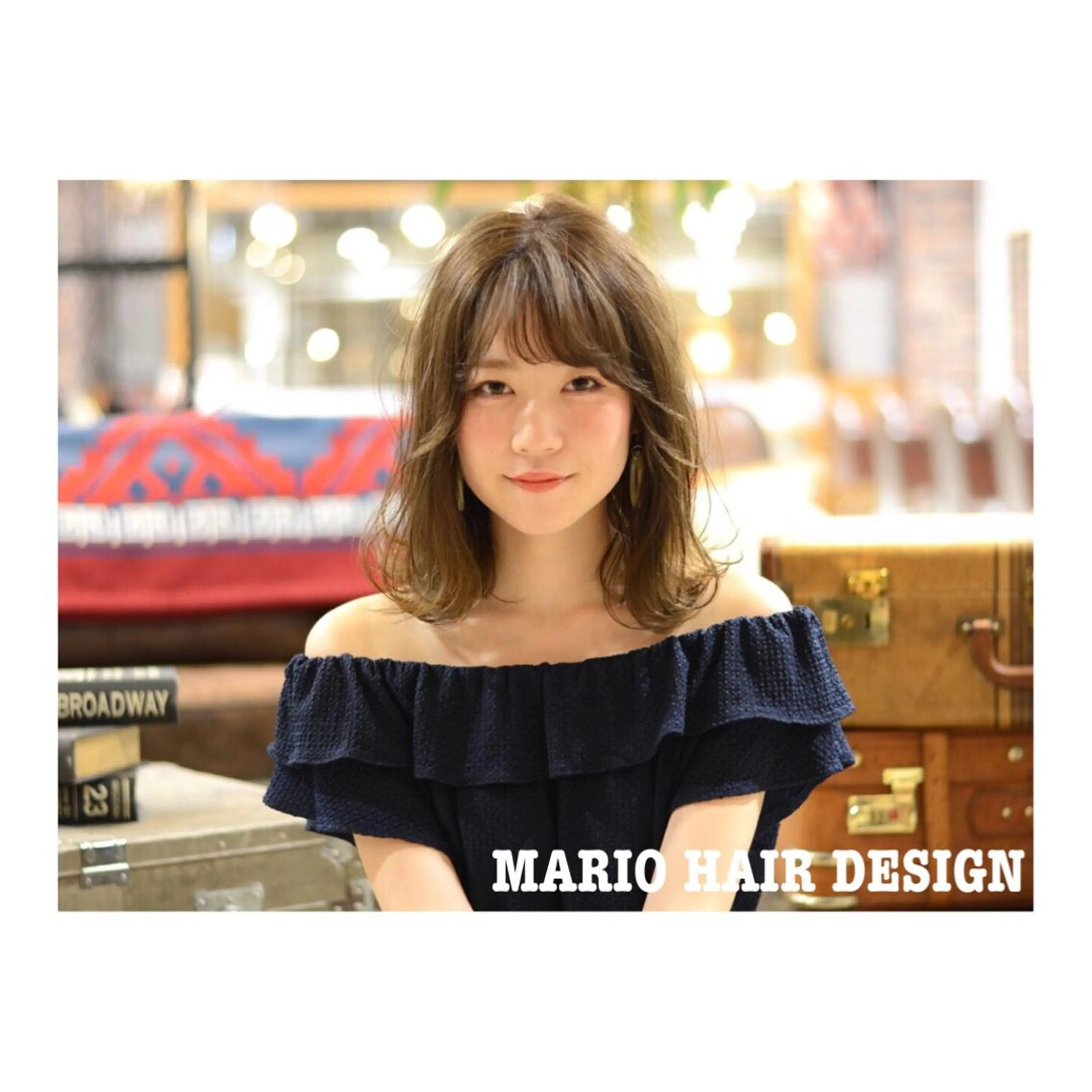 ミディアム カラー アッシュ ブリーチ 透明感カラー 竹嶌 健吾のヘアスタイル