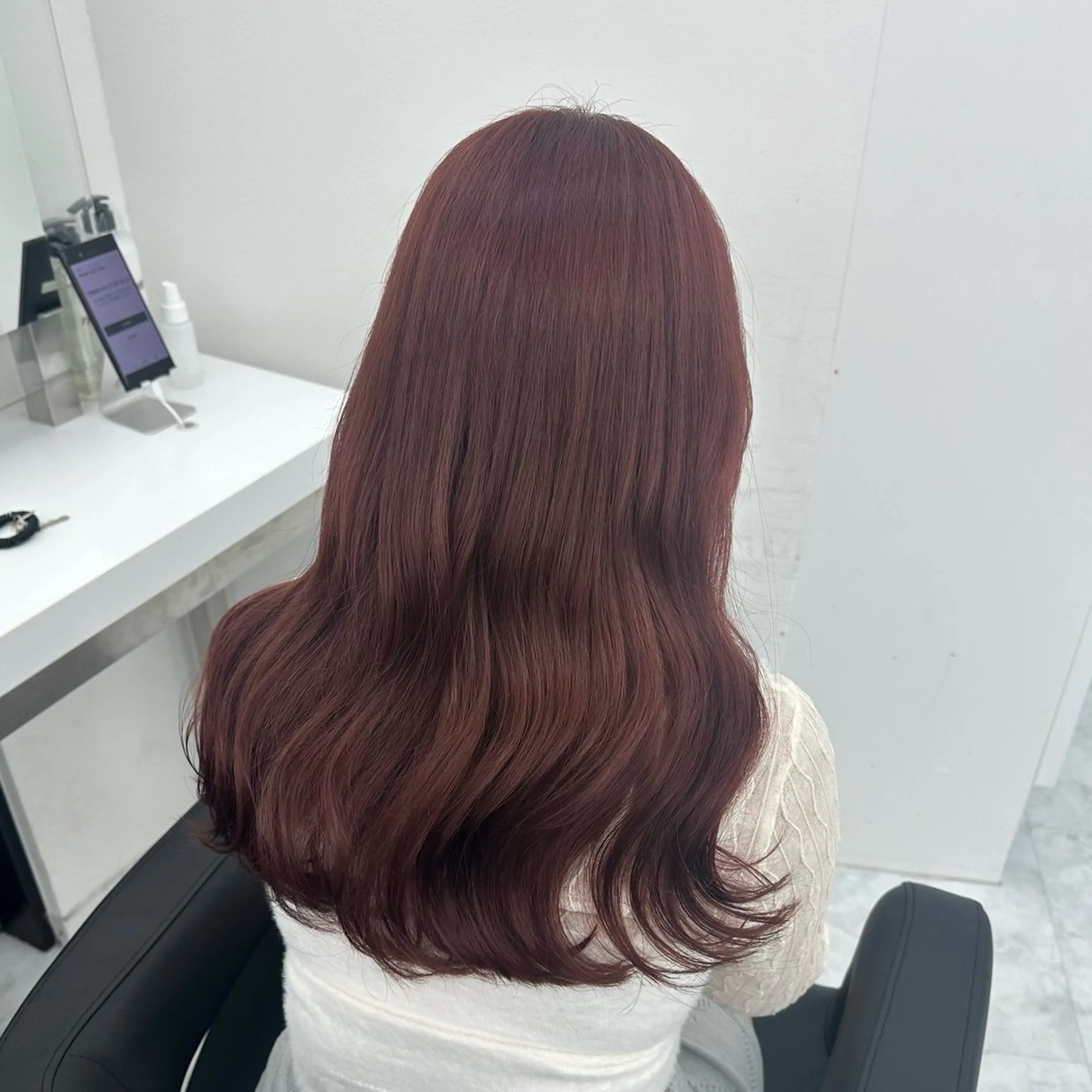 セミロング カラー ヘアカラー トリートメント ヘッドスパ ヘアセット ガーリーstyle ❤︎misaki🏹のヘアスタイル