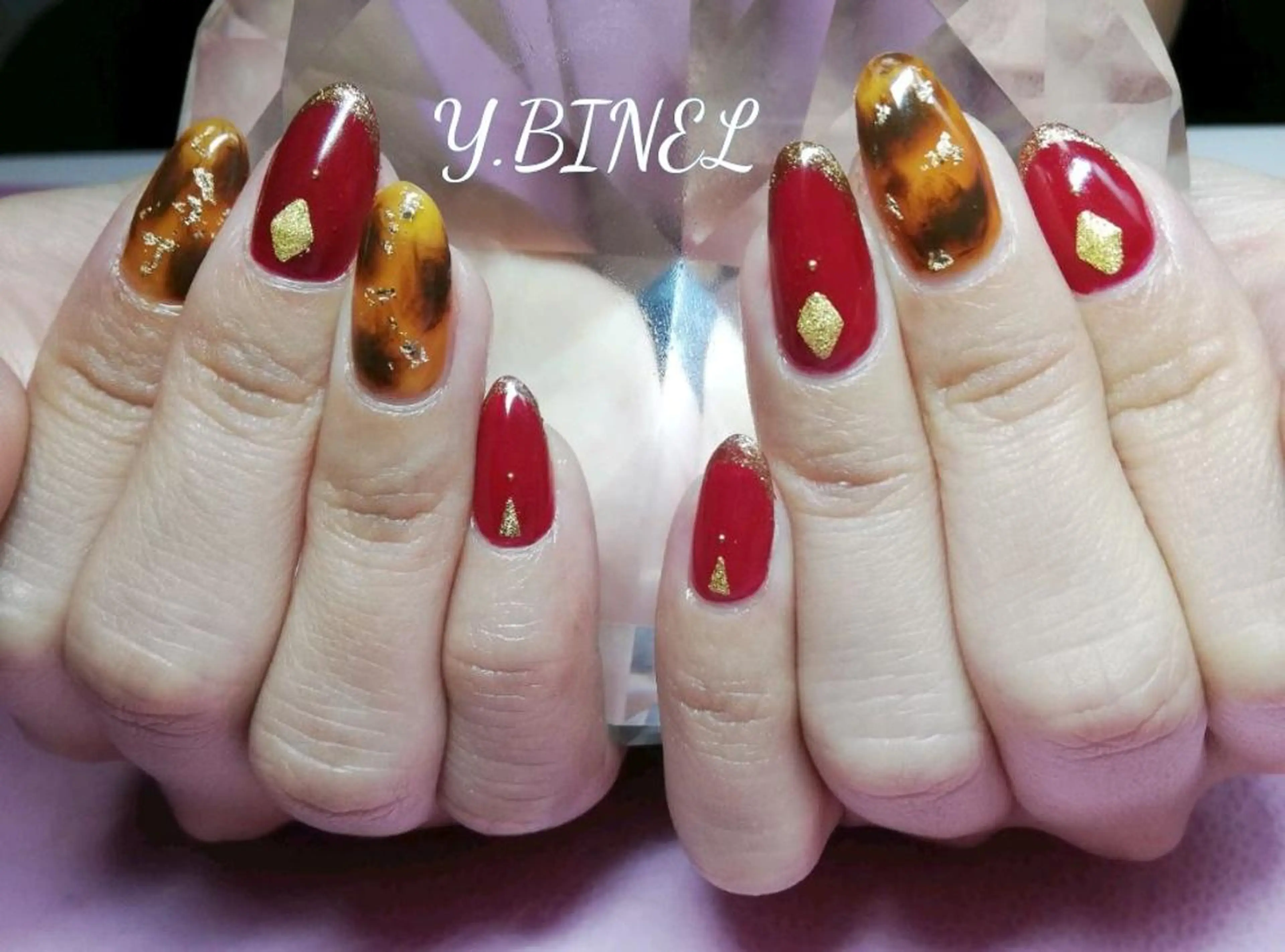 ネイル べっ甲ネイル ハンドネイル Nail Salon Y.BINELのネイルデザイン