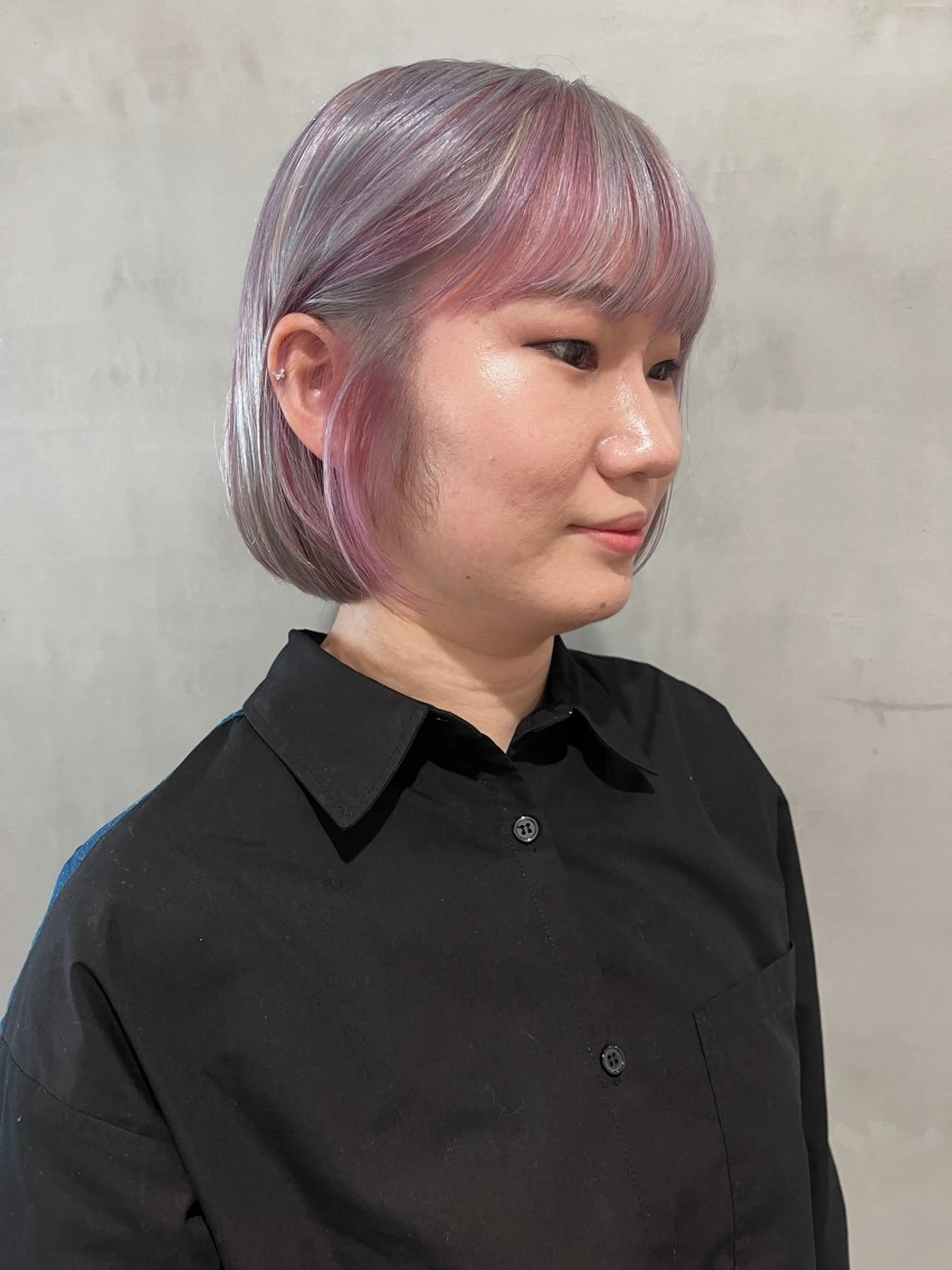 ショート カラー ピンクカラー シルバー 顔まわり/暖色 可愛い特化🎀ゆうなのヘアスタイル