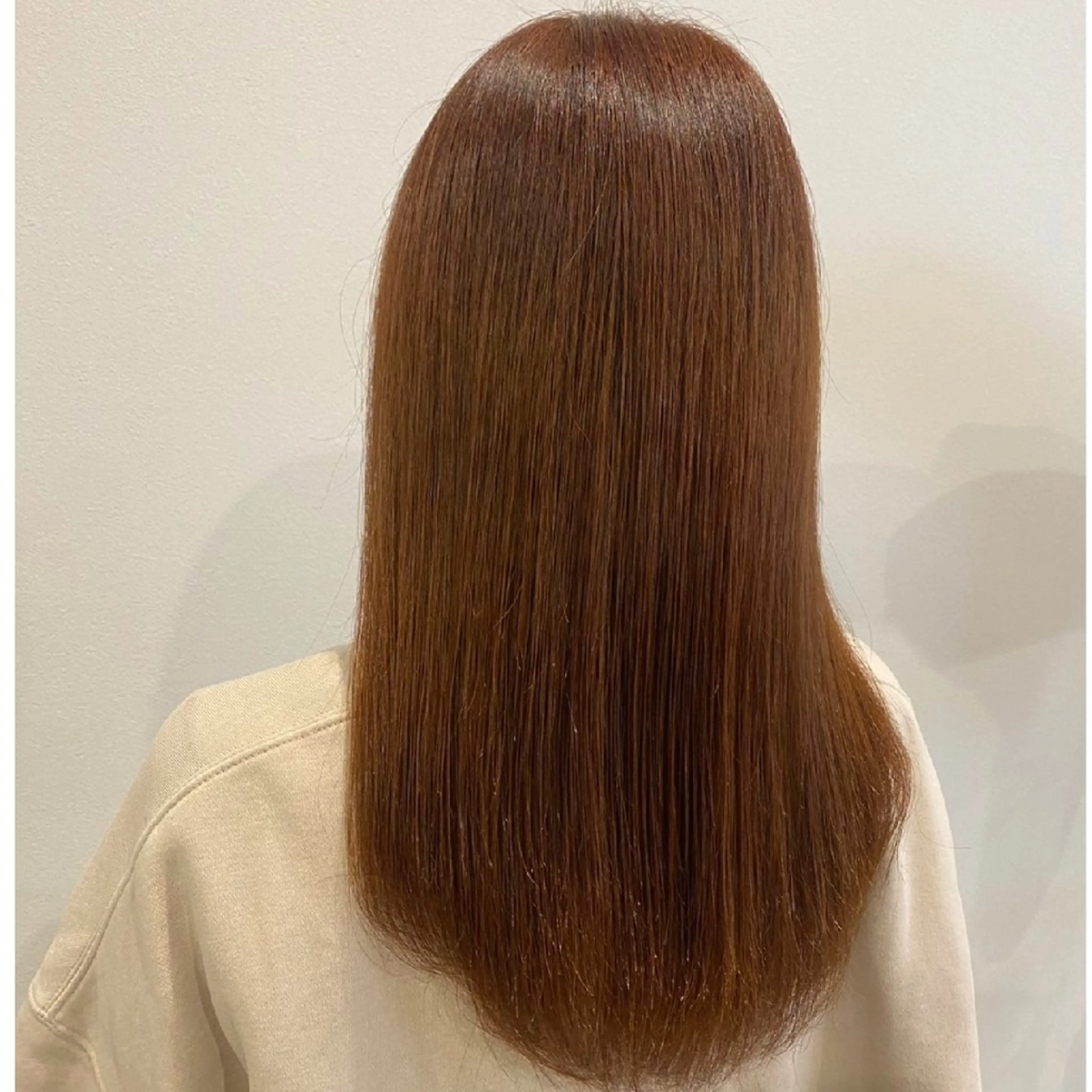 セミロング カラー ベージュカラー オレンジ オレンジベージュ O.hair designers所属・シールエクステ🎀 ホシノ🕒ユウカのヘアスタイル