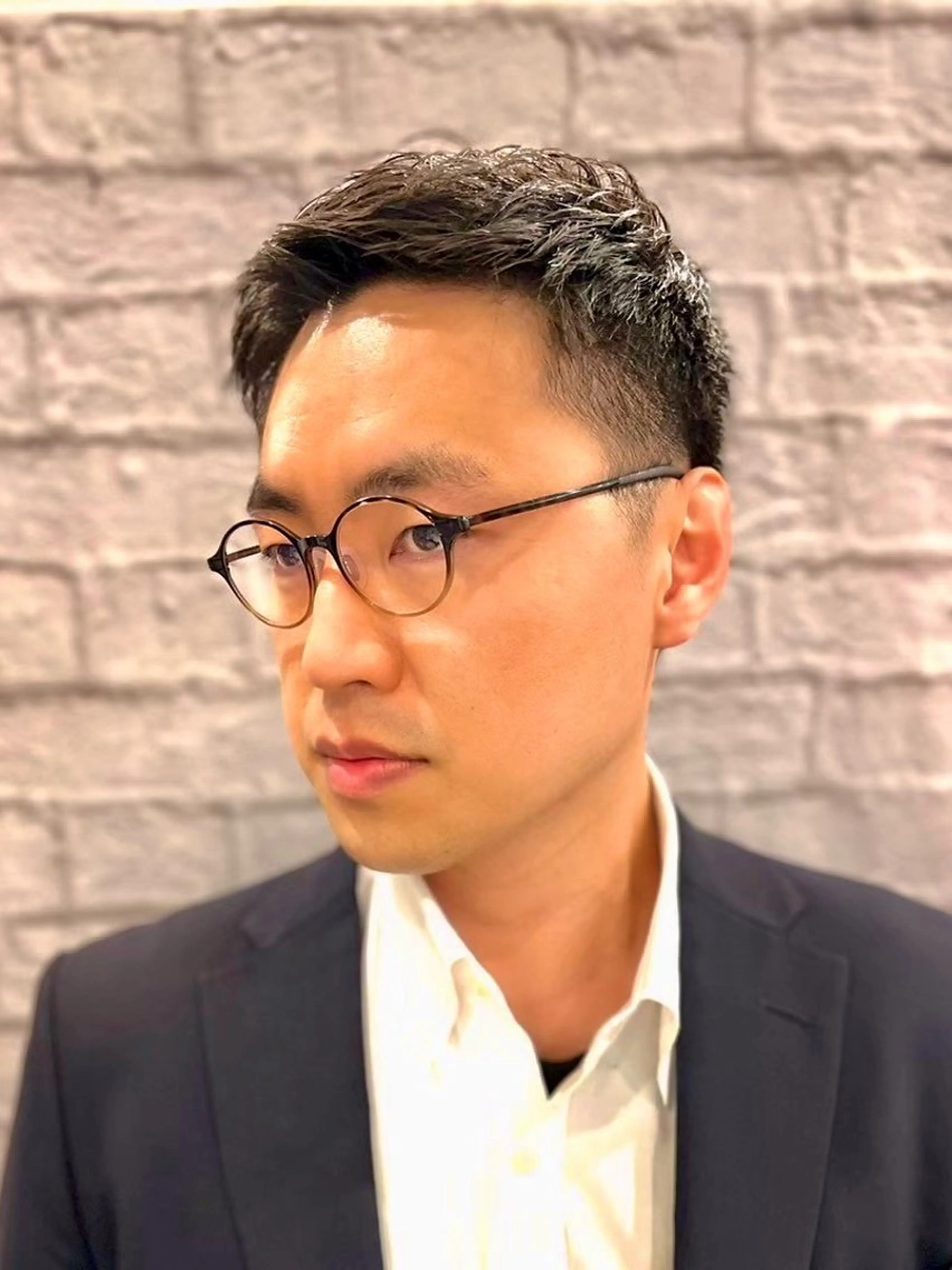 ショート パーマ ヘアアレンジ メンズ キッズ カット ヘアセット メンズカット/パーマ 山崎航平💈のヘアスタイル