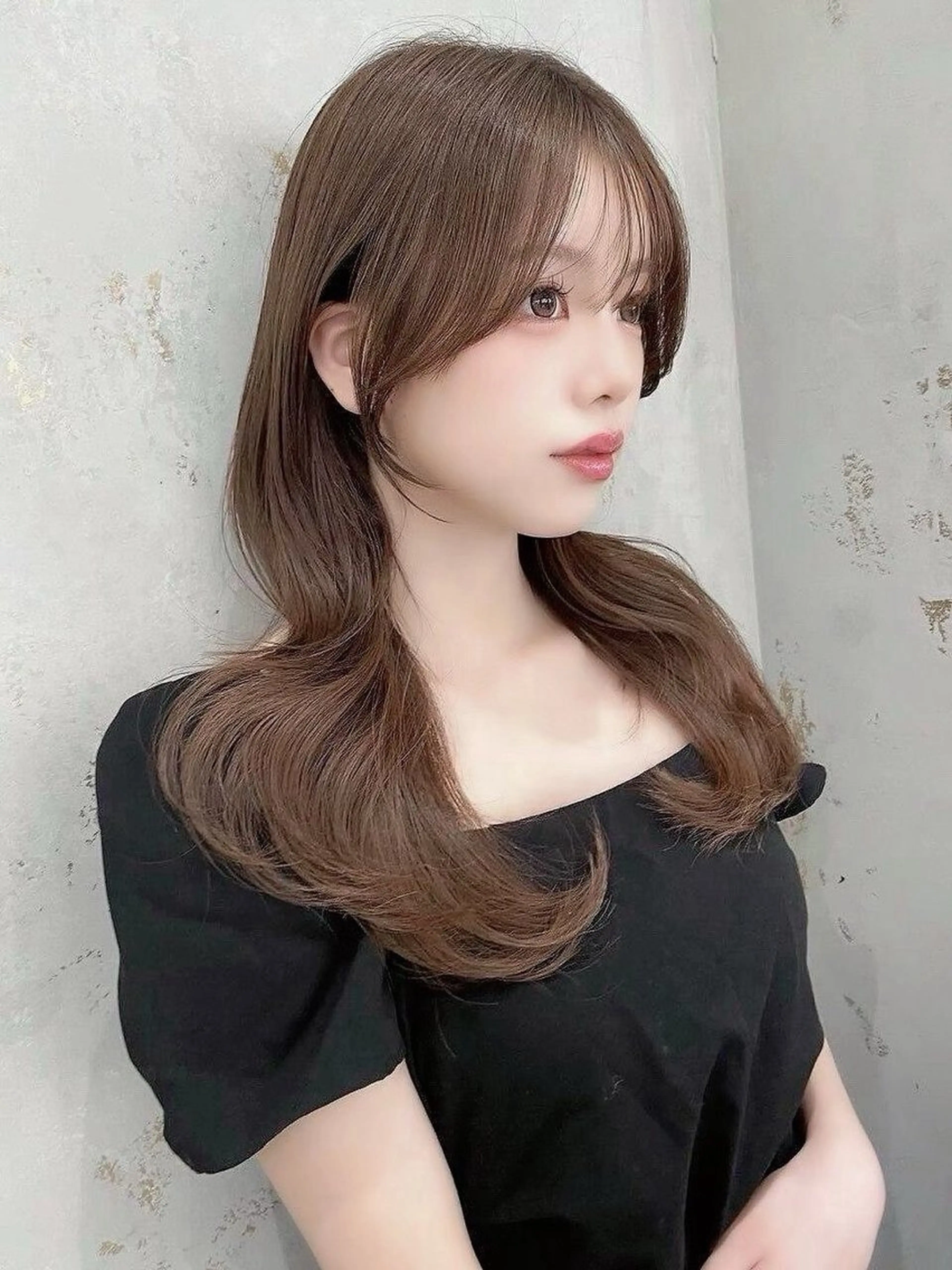 セミロング カット ヘアカラー トリートメント 宍戸 崇人のヘアスタイル