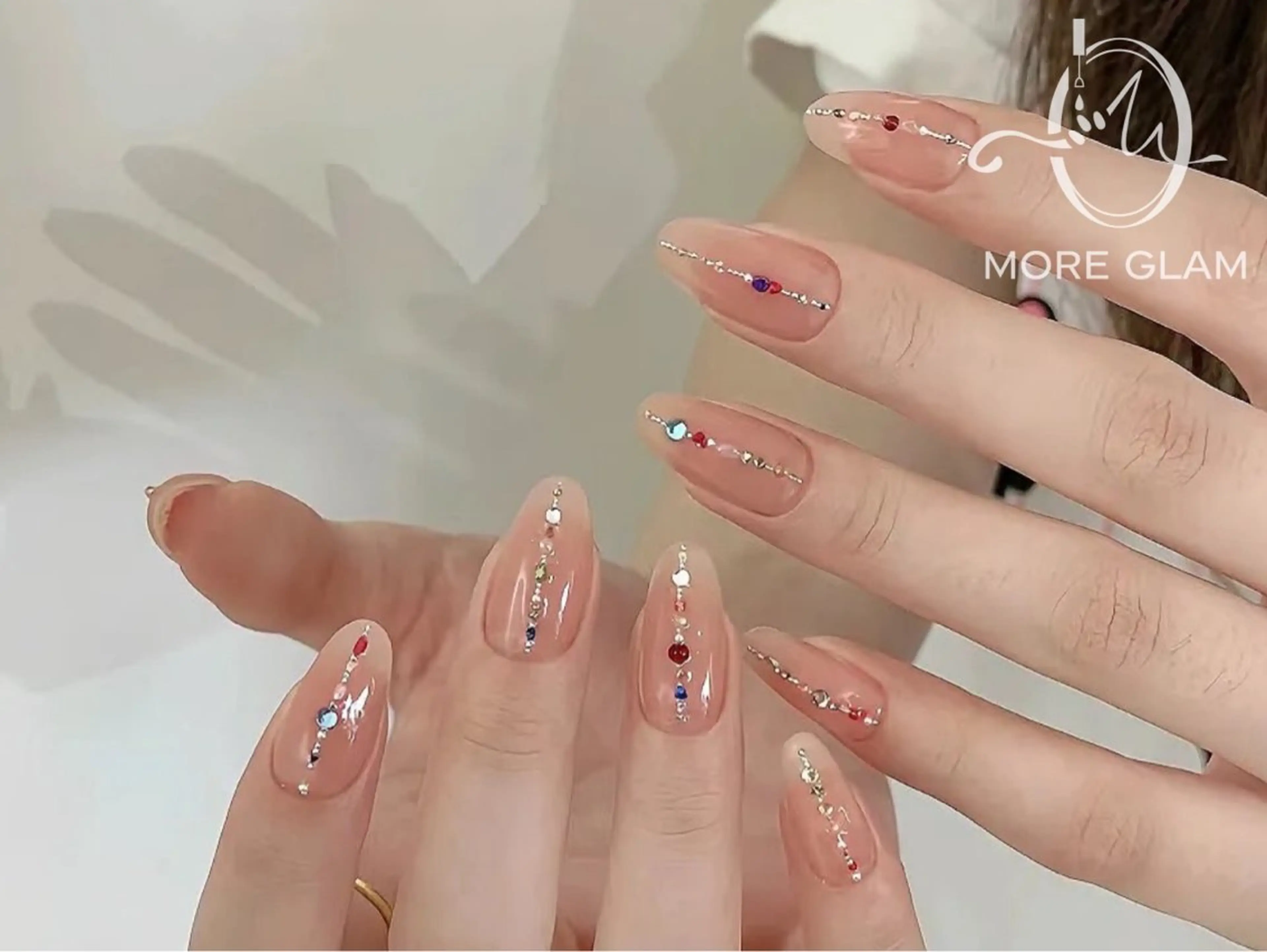 ネイル 長さ出し フットネイル フレンチネイル ジェルネイル 韓国ネイル MoreGlam ネイルのネイルデザイン