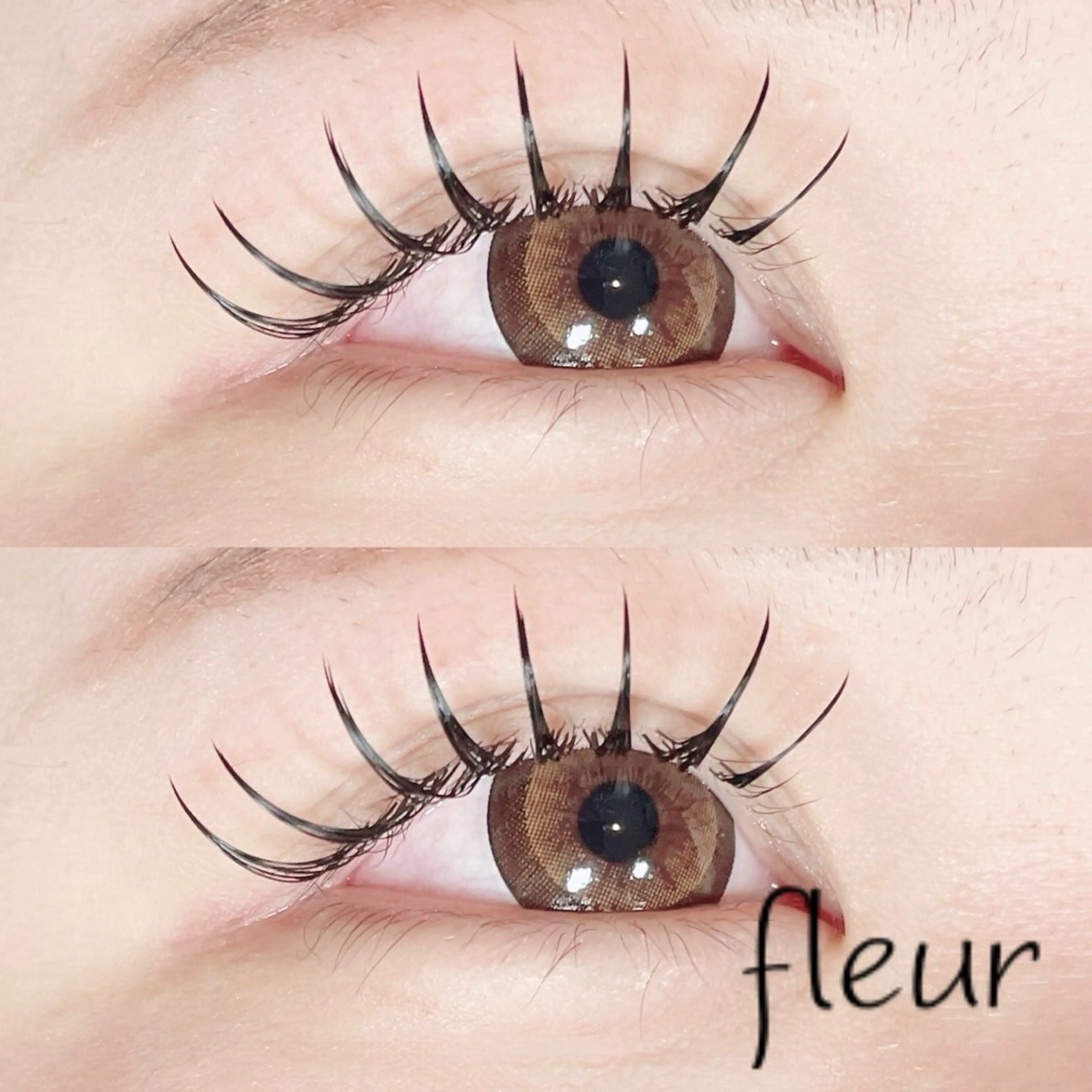 マツエク・マツパ Dカール フラットラッシュ セクシー マツエク アイラッシュサロンfleur🍀所属・🍀fleur🍀 束感/ワンホン/杉浦のマツエク・マツパデザイン