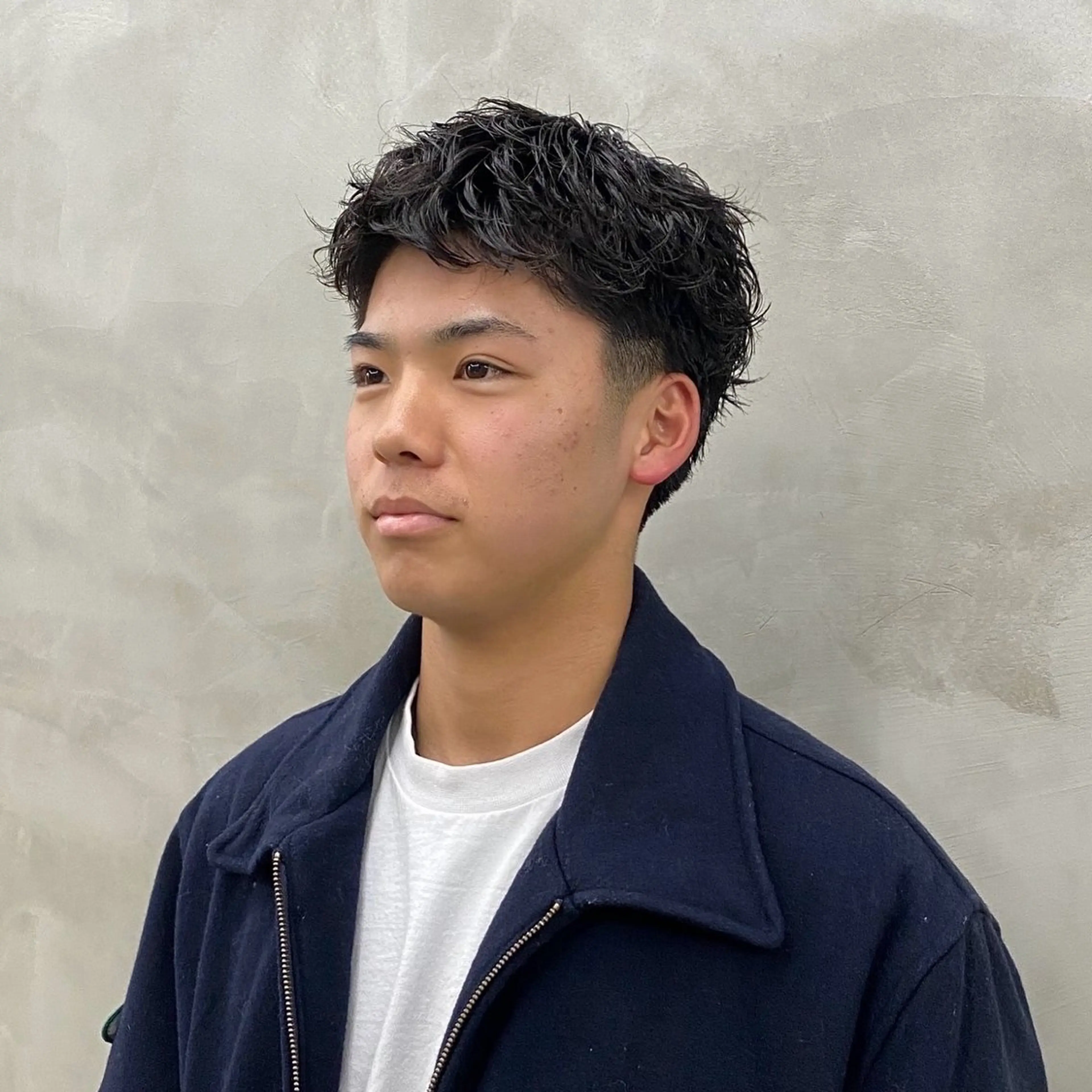 パーマ メンズ フェードカット メンズパーマ メンズショート スパイキーショート 刈り上げ パーマ 渋谷 メンズショート 佐伯 将のヘアスタイル