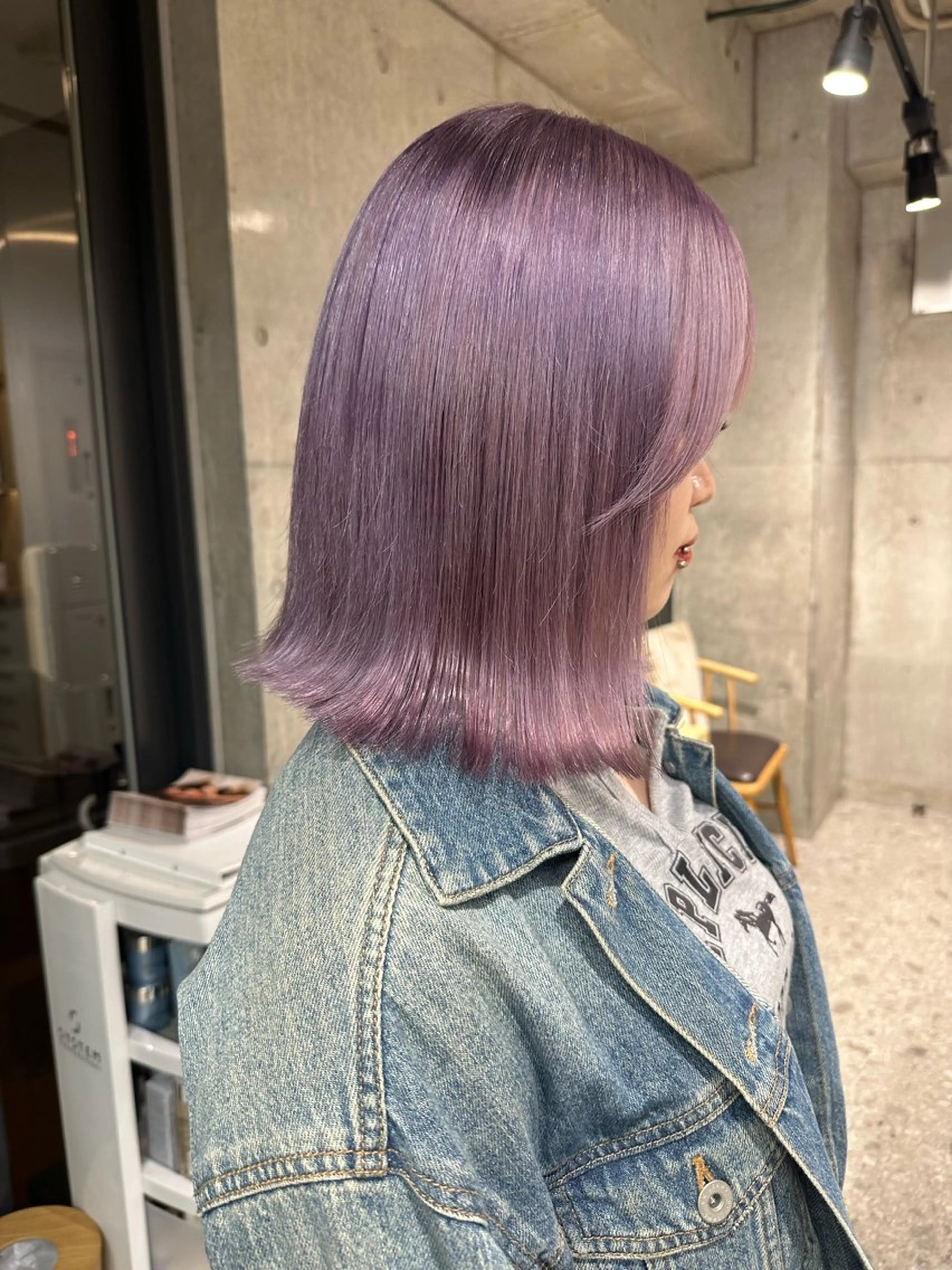 ミディアム ヘアカラー ︎🤎W color MIYU‎🤎のヘアスタイル