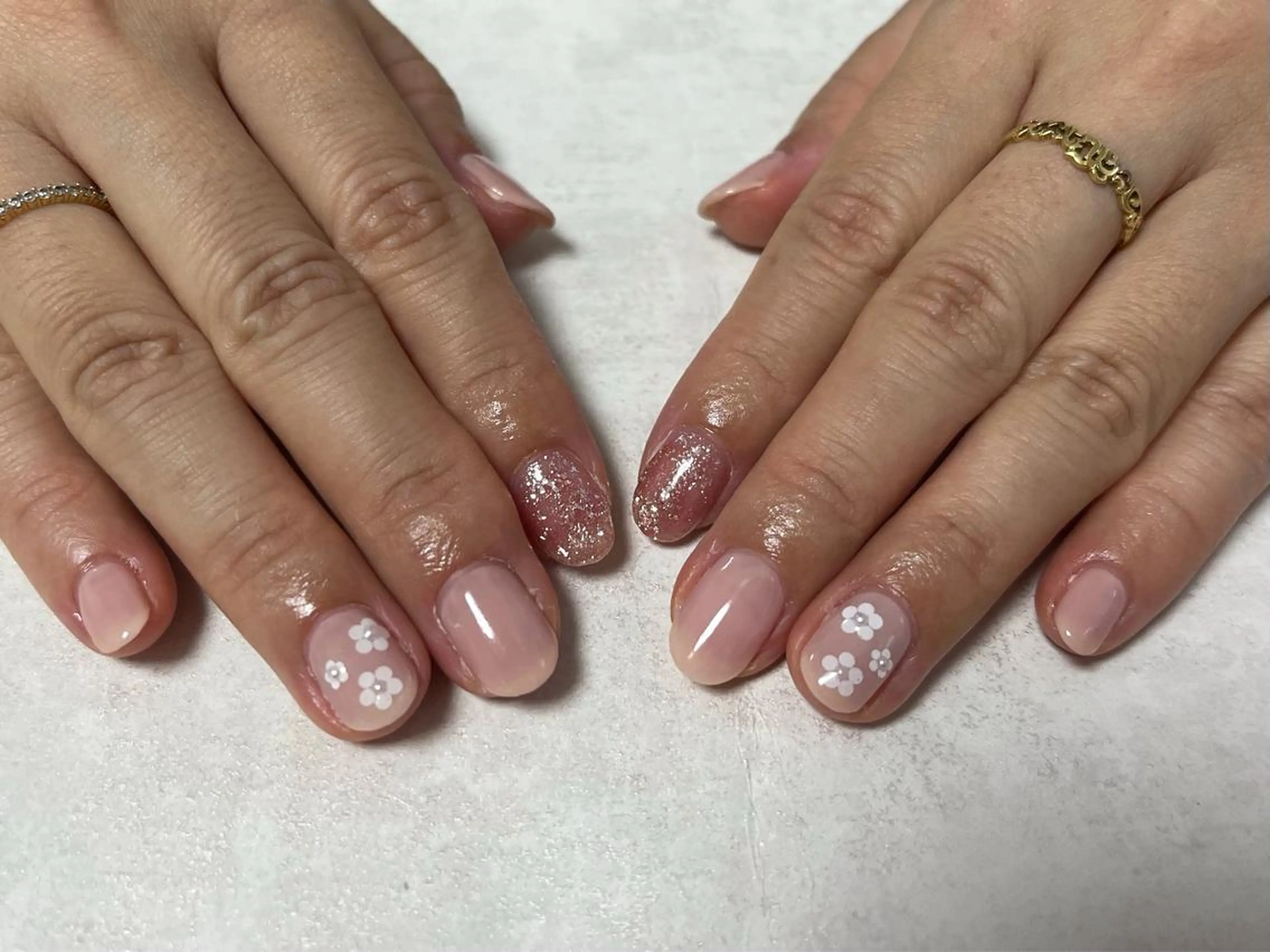 ネイル オーロラネイル フラワーネイル フットネイル フレンチネイル ジェルネイル Mogu nail 二子玉川のネイルデザイン