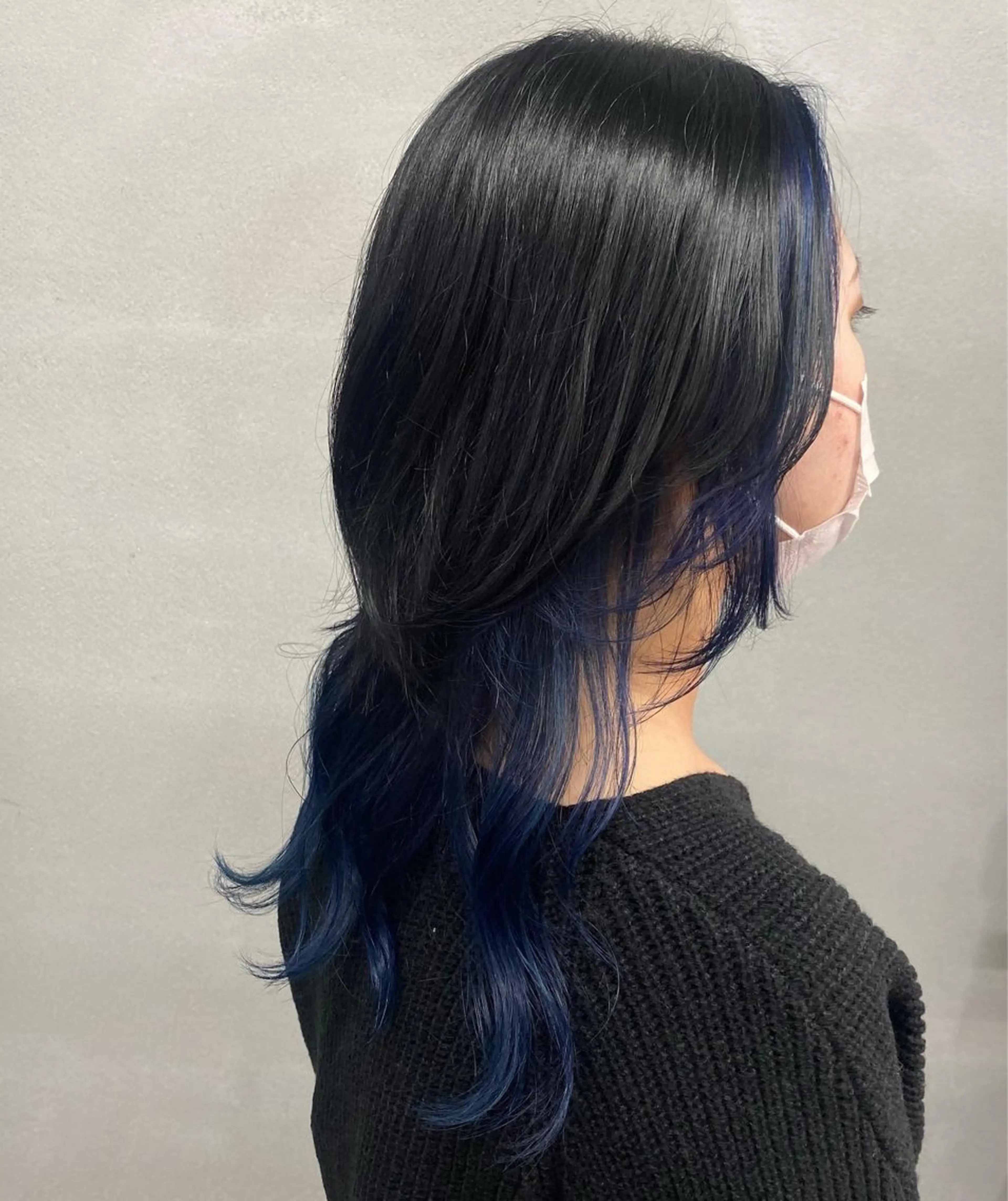 ロング カラー ブルーカラー ハイレイヤー レイヤーカット ウルフカット ウルフレイヤー カット ヘアカラー トリートメント 柏 デザインカラー/ レイヤー🐣シオリのヘアスタイル