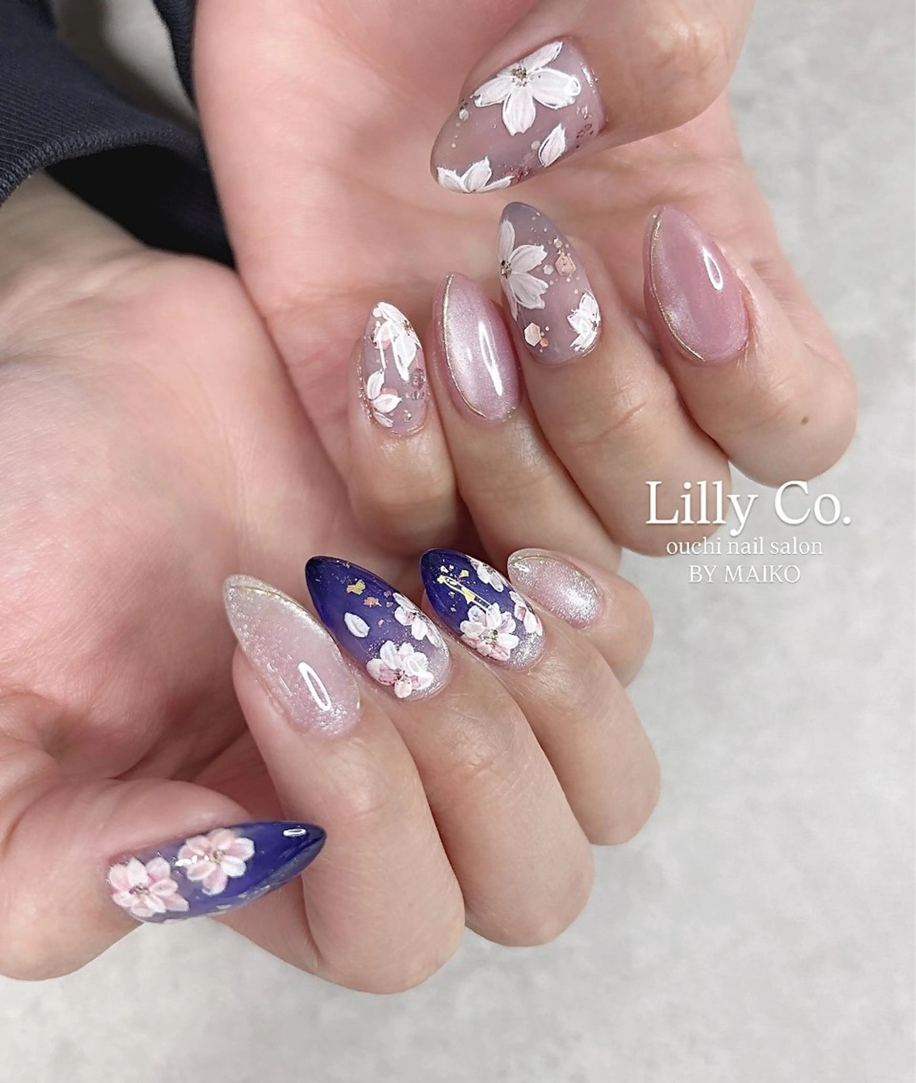ネイル 桜ネイル ハンドネイル ハンドケア Lilly Co.のネイルデザイン