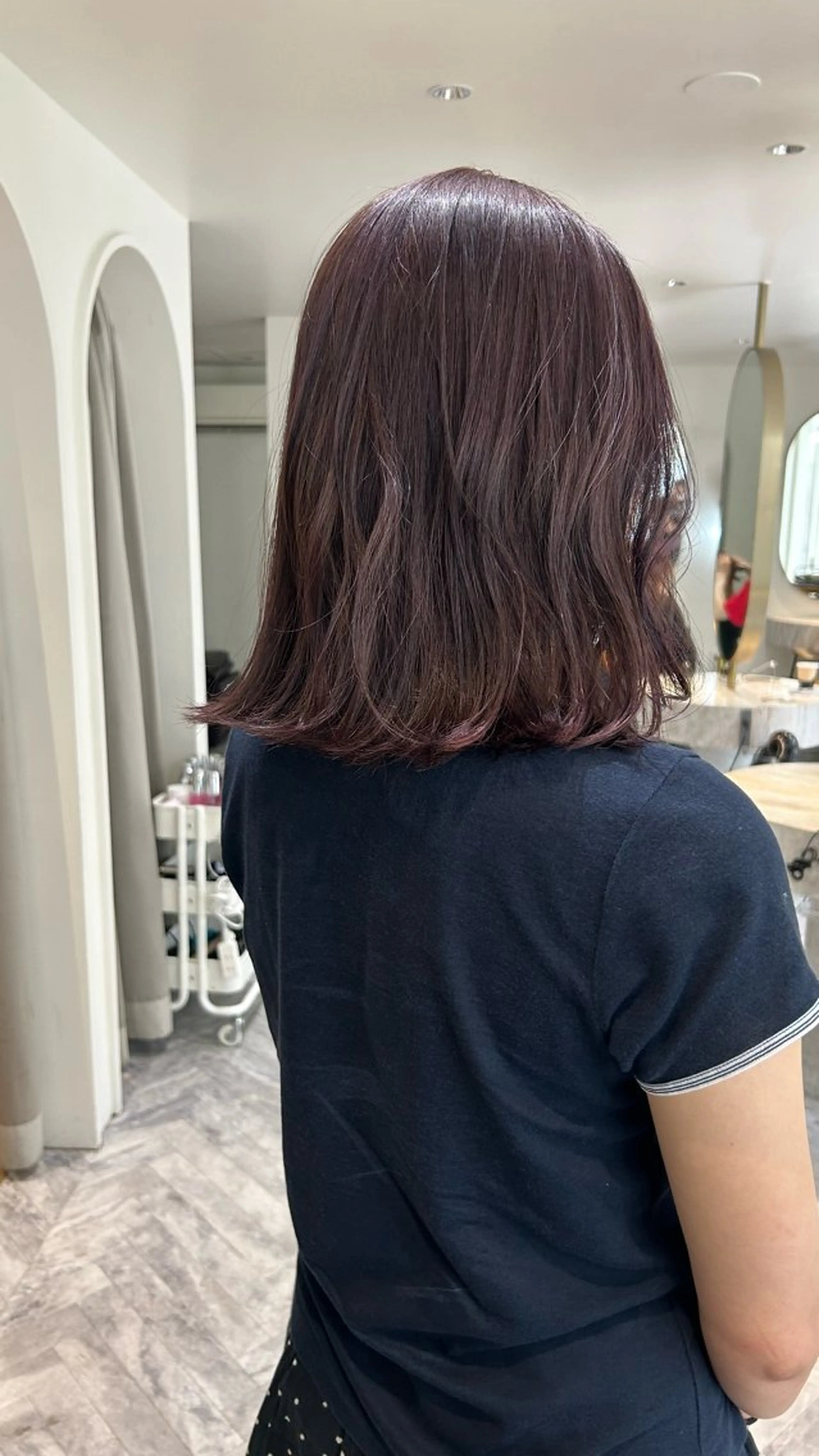 ミディアム カラー カット ヘアカラー トリートメント じゅわっと暖色カラー 🍊Moemiのヘアスタイル