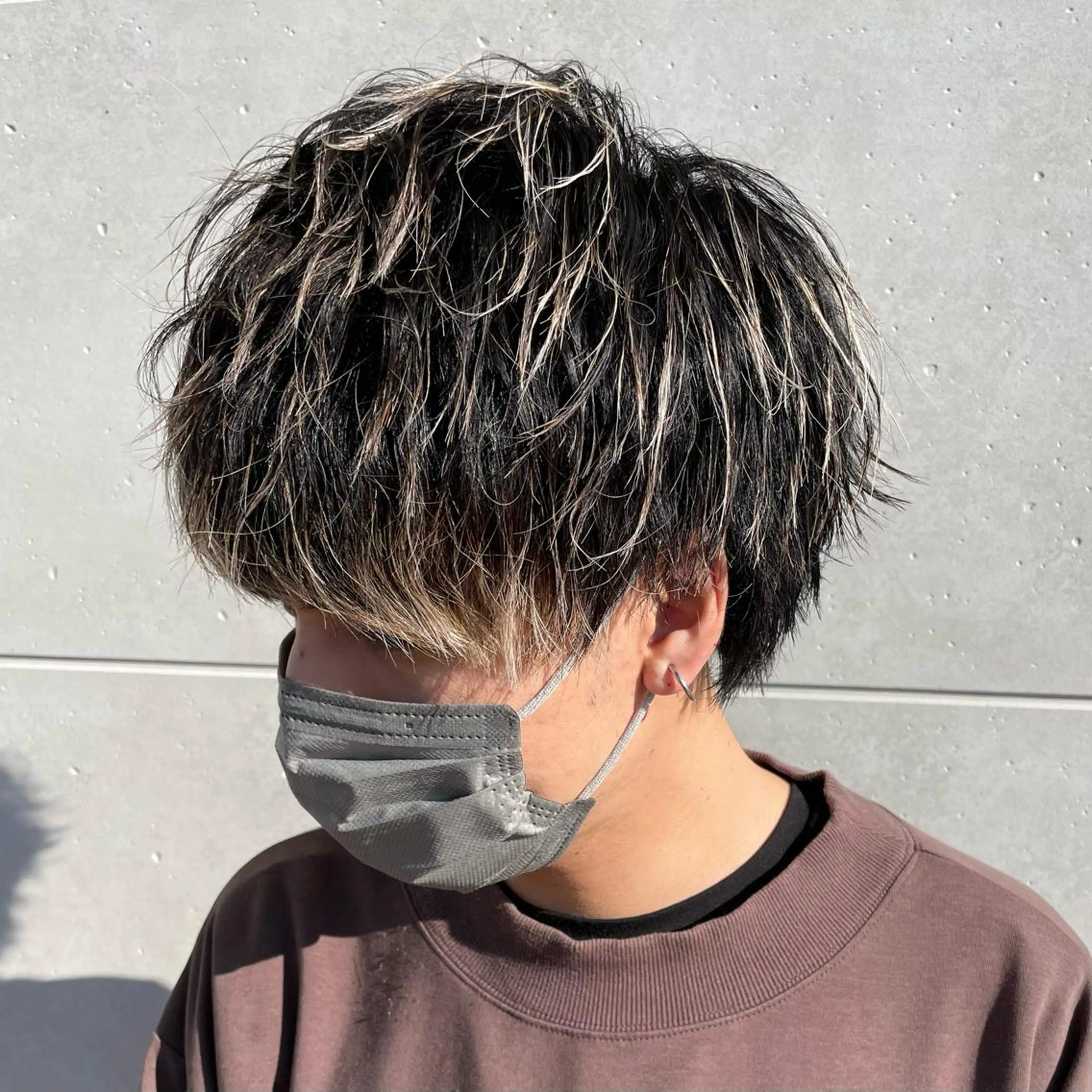 ショート カラー パーマ ヘアアレンジ メンズ キッズ メンズハイライト マッシュ ハイライトカラー ハイライト L.E.M泉中央店長 小野寺優斗のヘアスタイル