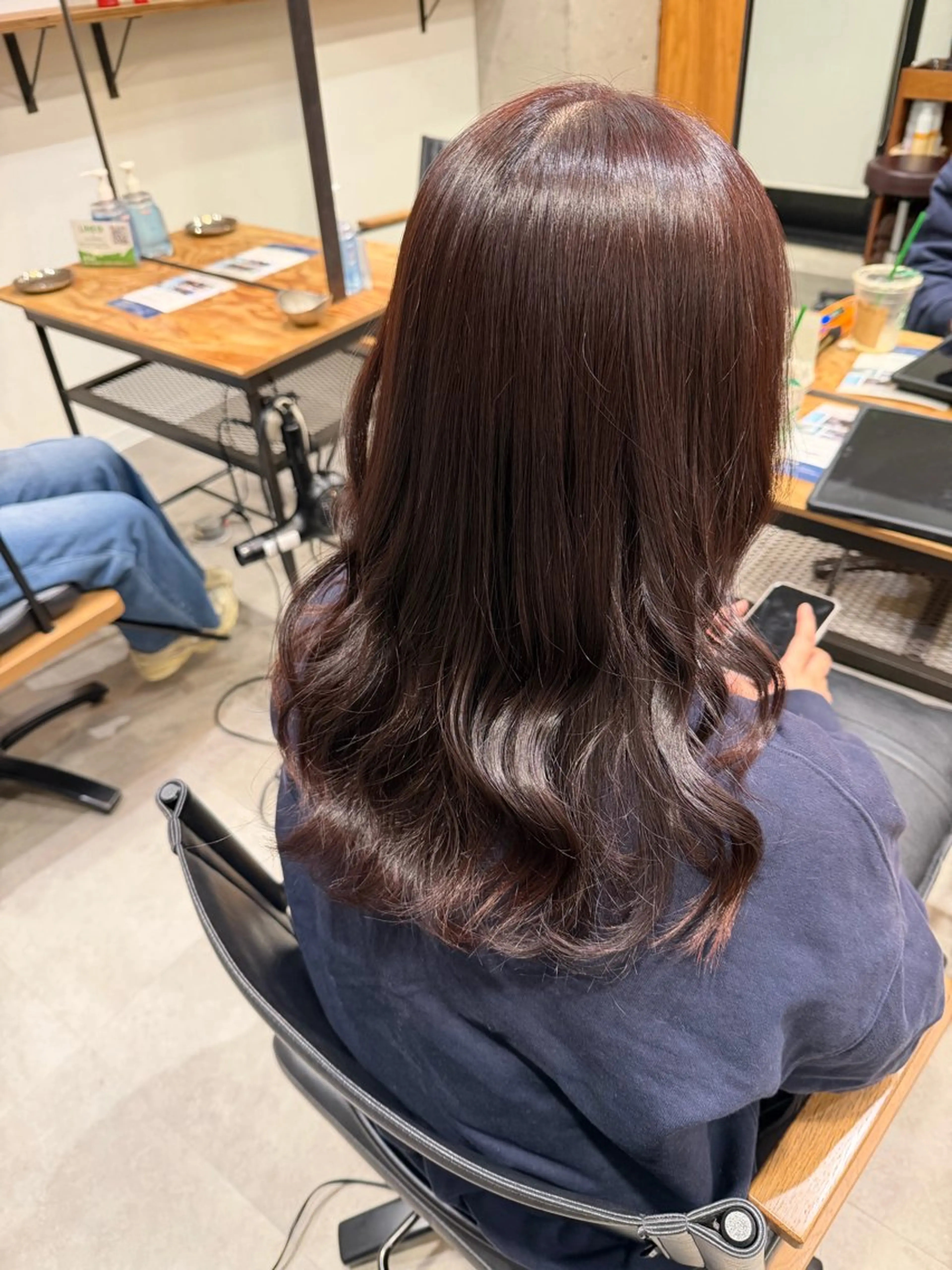 セミロング ヘアカラー アサノハルカ🐈⬛ 縮毛矯正/パーマのヘアスタイル