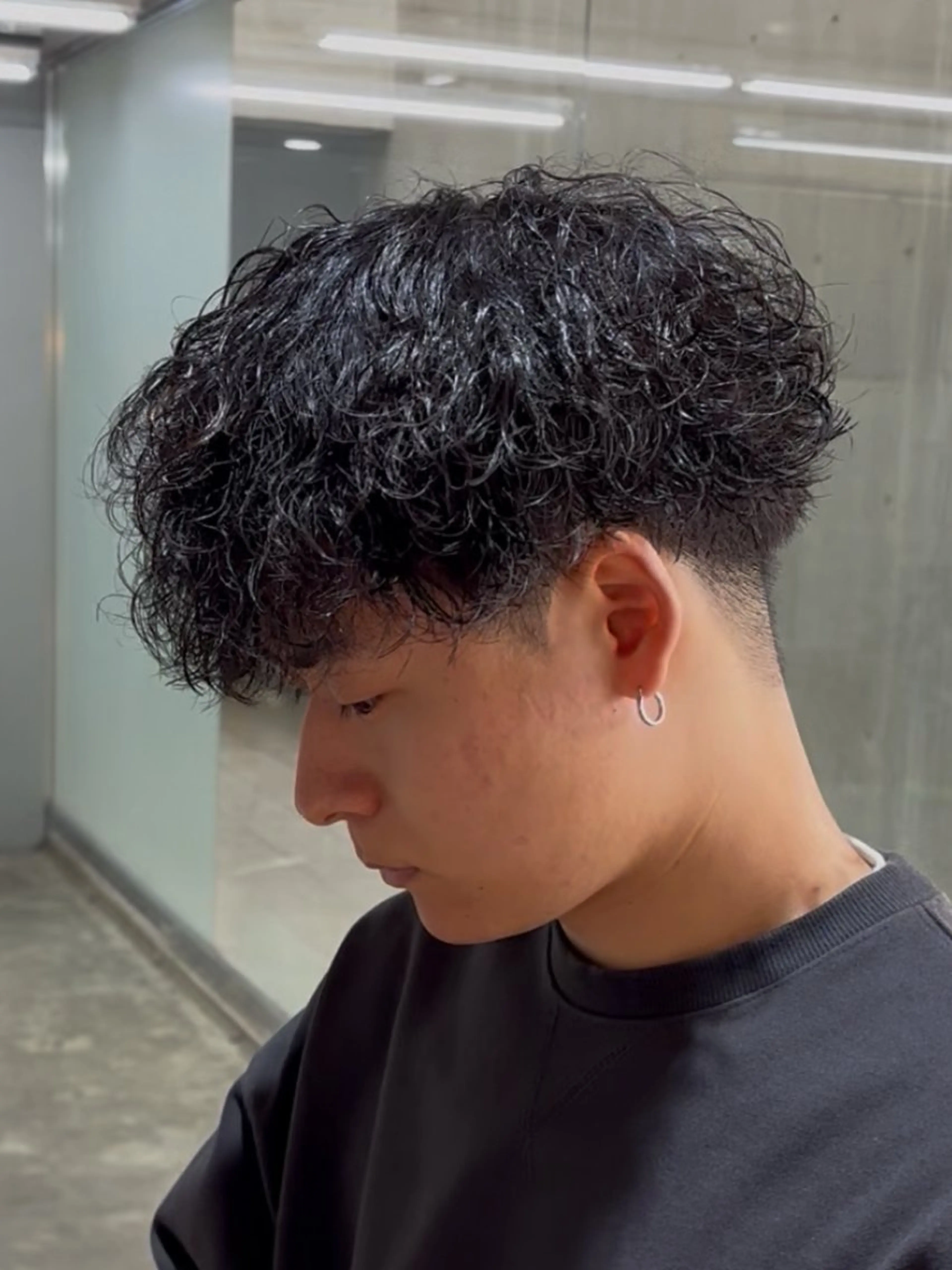 パーマ メンズ メンズパーマ 波巻きパーマ 朋生/メンズパーマ特 化/シャドウ/岡本のヘアスタイル