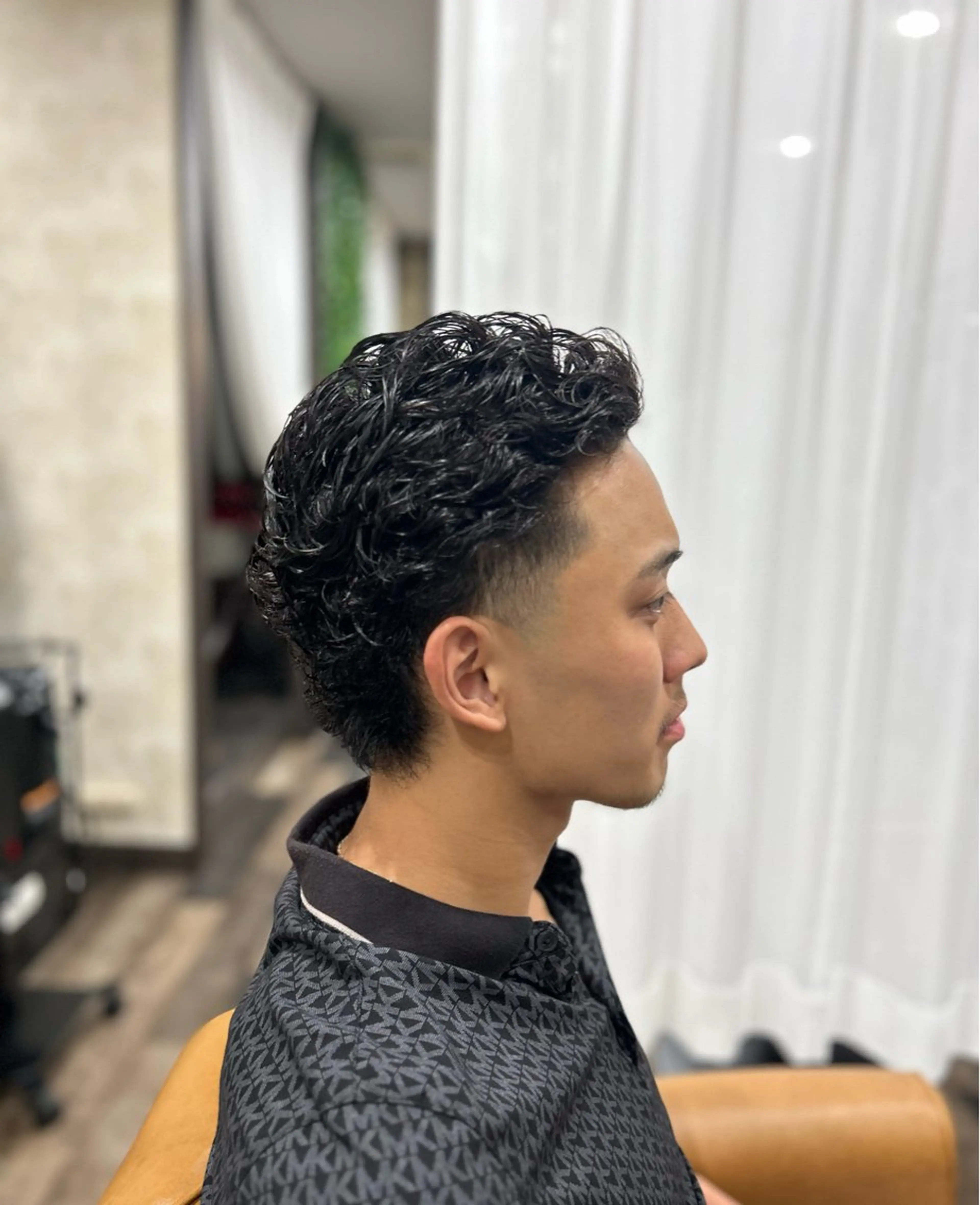 ミディアム パーマ メンズ カット パーマ メンズカット/ 雄大のヘアスタイル