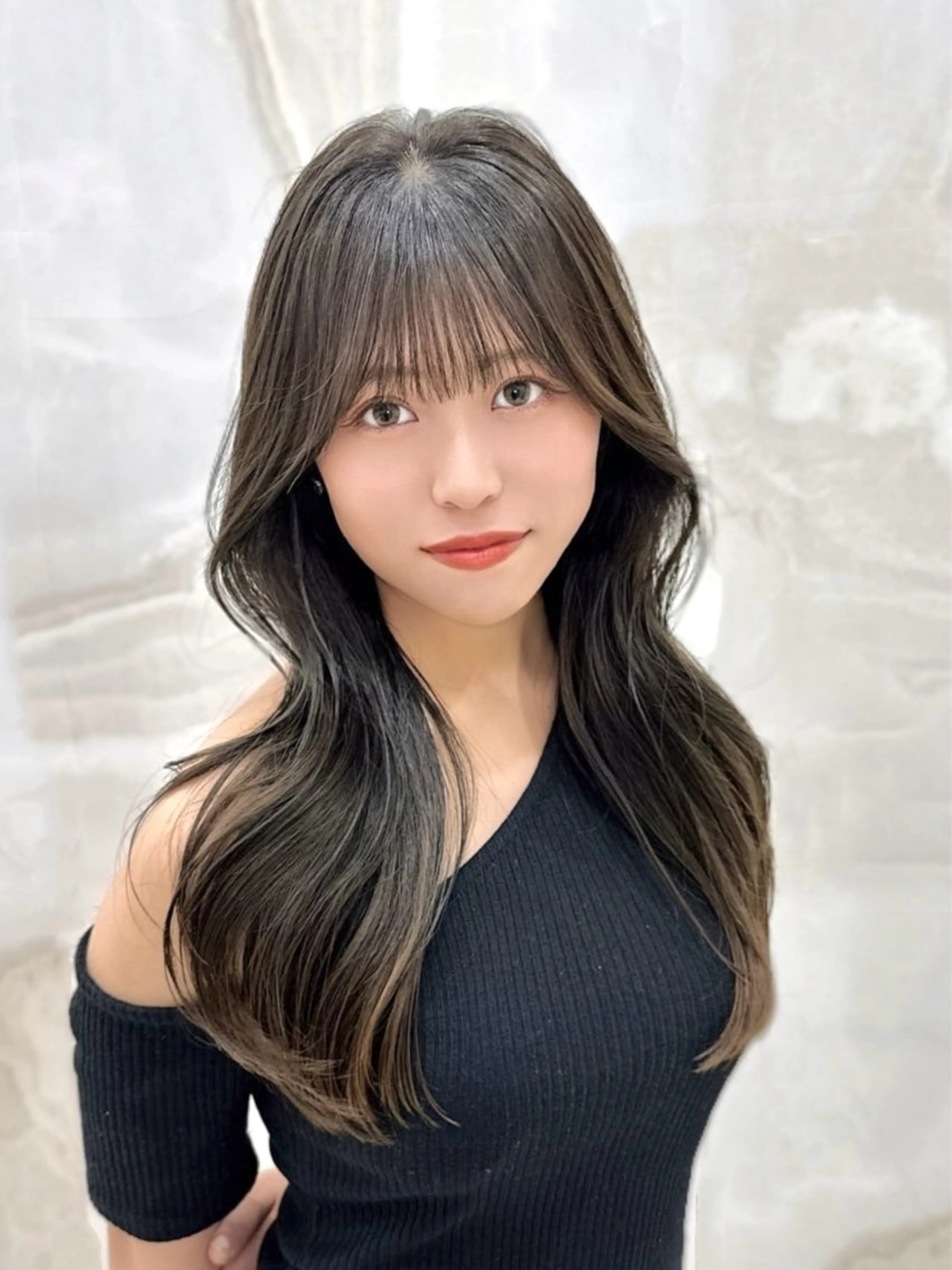 ロング カラー カット ヘアカラー トリートメント MAEUL luna所属・前髪顔周り/レイヤー 韓国/桔川恒のヘアスタイル