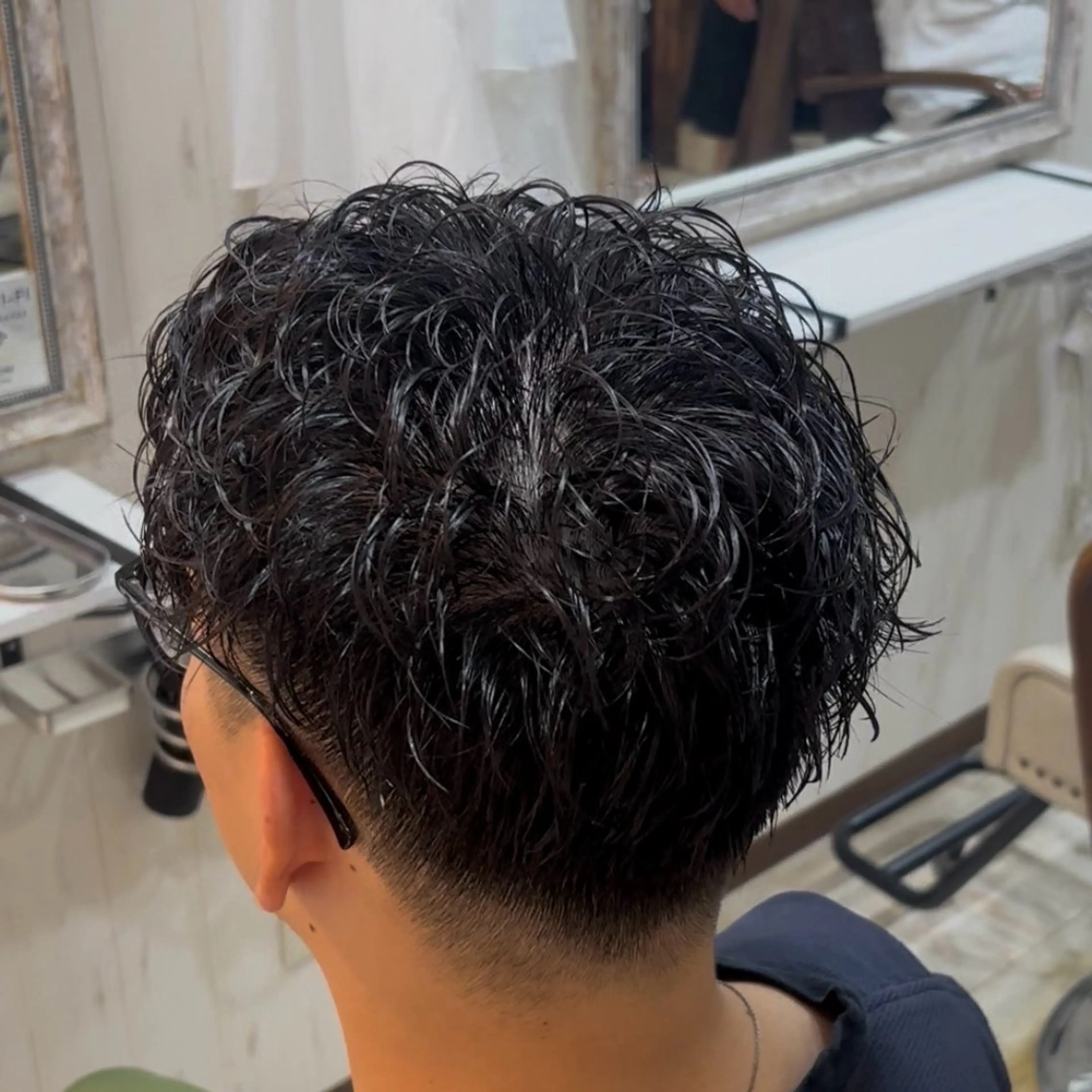 ショート パーマ メンズ カット パーマ 桜木町イケメン製造機 💥ルキのヘアスタイル