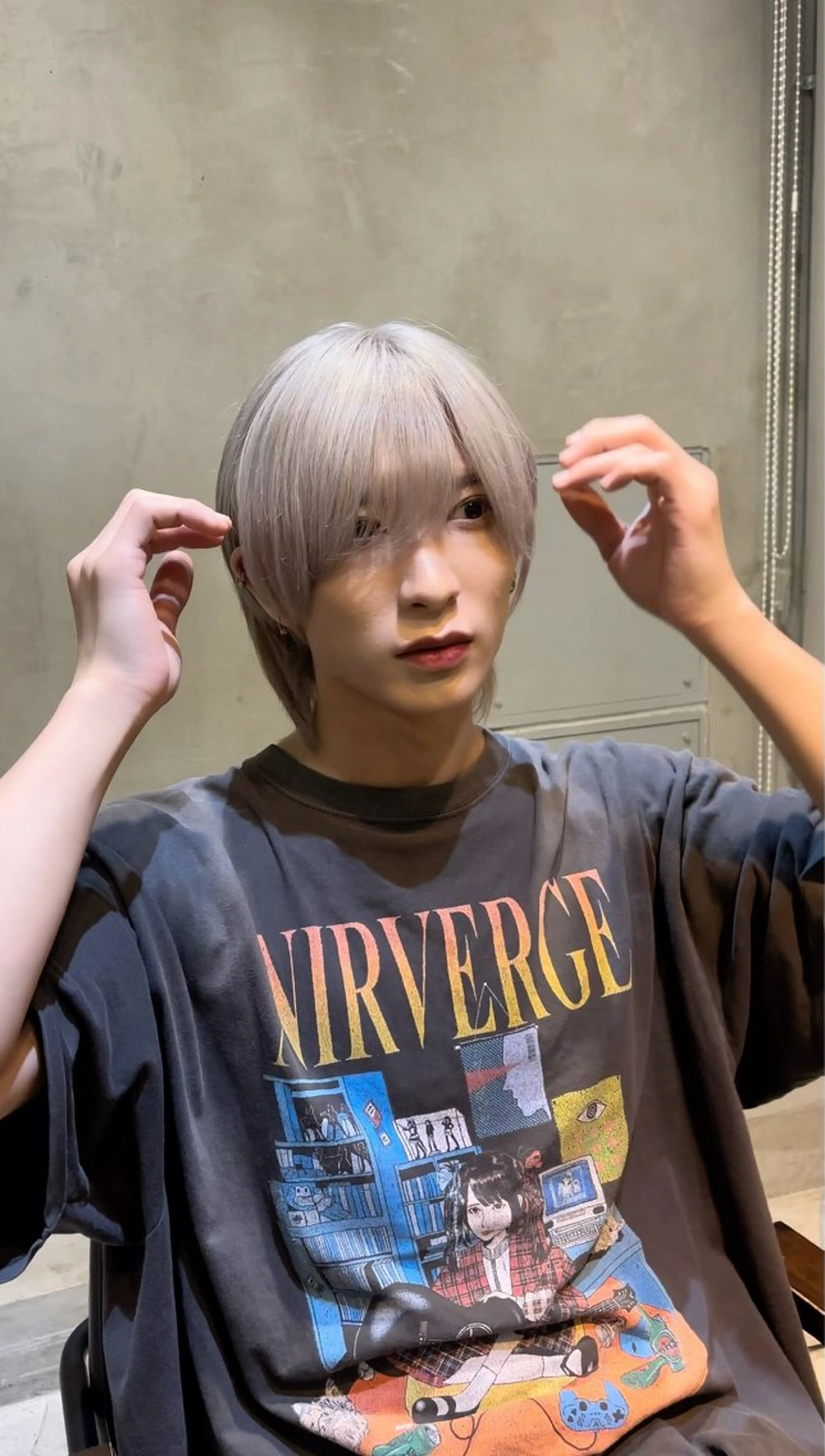 カラー ヘアアレンジ メンズ ヘアカラー トリートメント ヘアセット 派手髪/ハイトーン RIN🩵ྀིのヘアスタイル