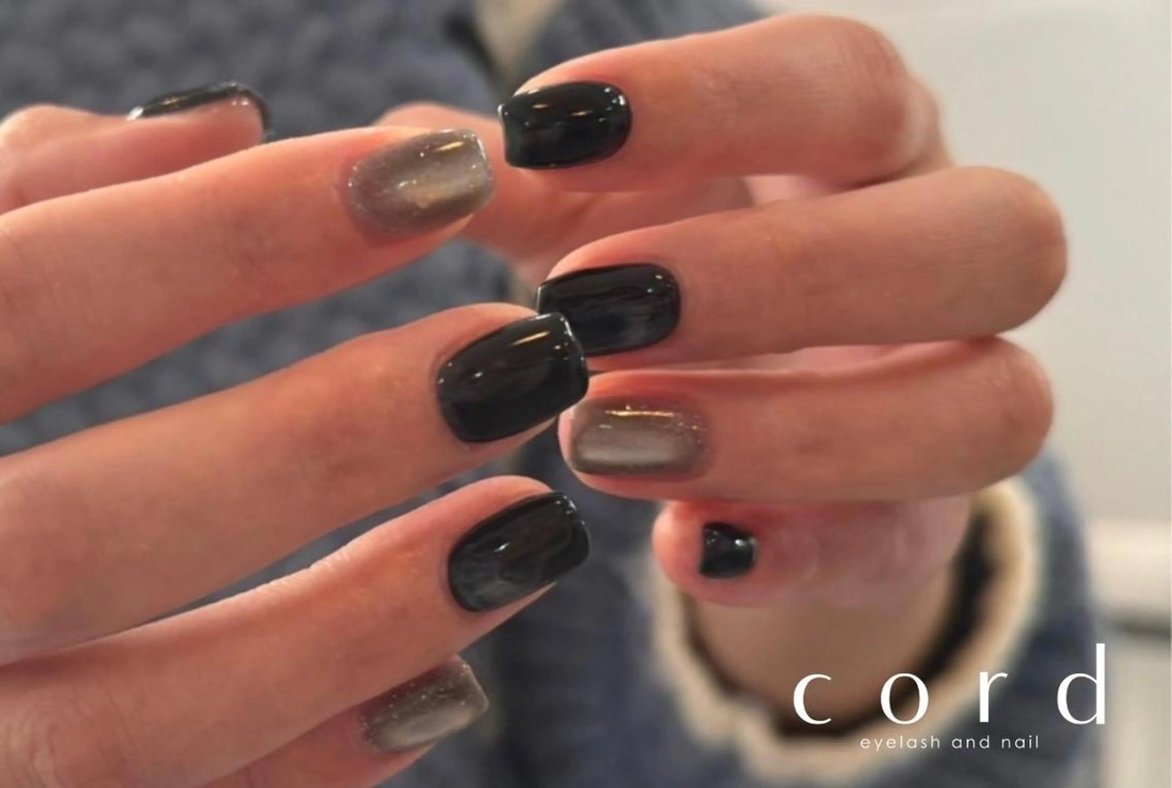 ネイル マグネットネイル マグネットワンカラー ワンカラーネイル ハンドネイル cord 熊谷のネイルデザイン