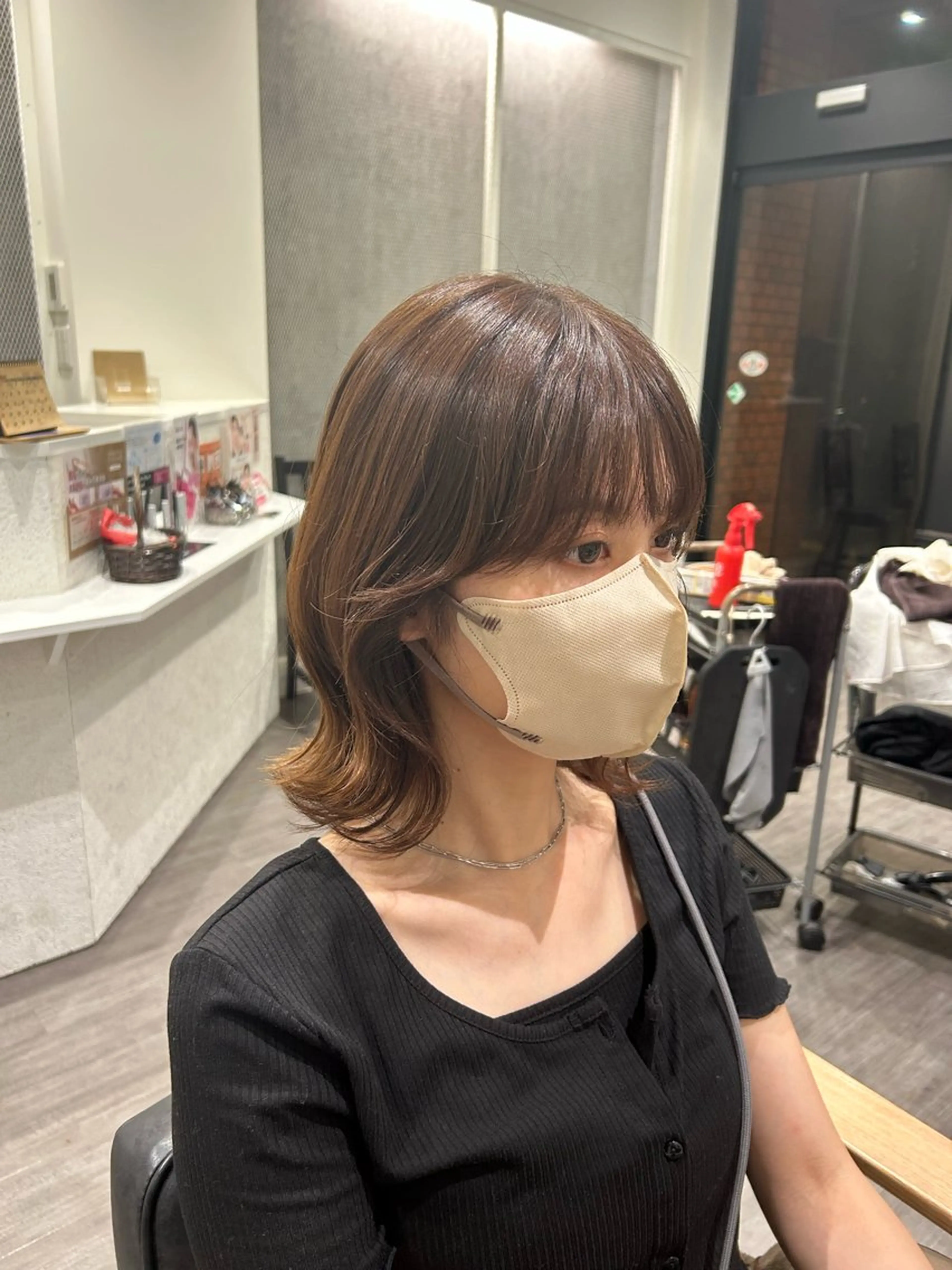 ミディアム 片平 帆香のヘアスタイル