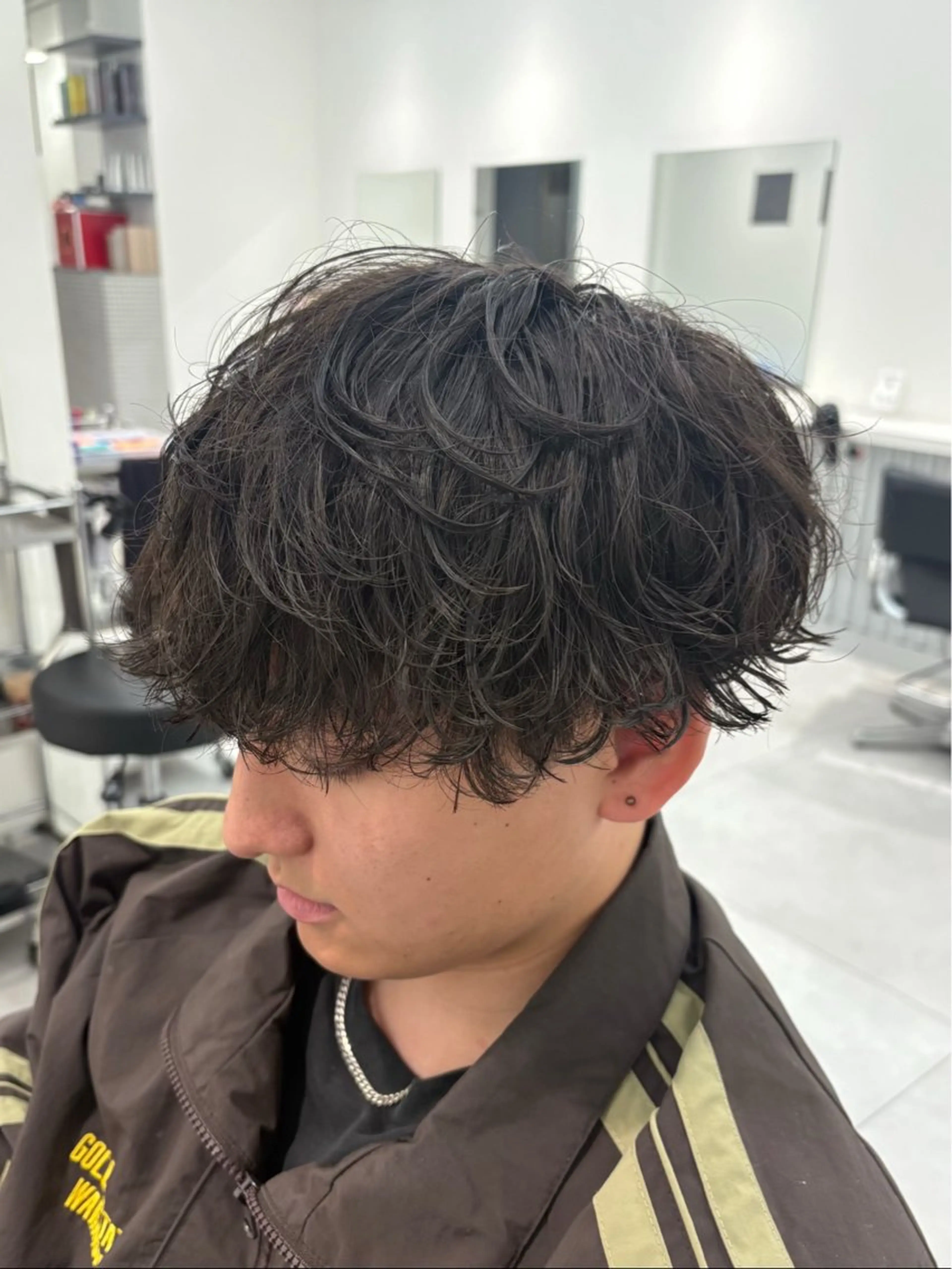 ショート パーマ メンズ メンズパーマ 鈴木 悠月のヘアスタイル