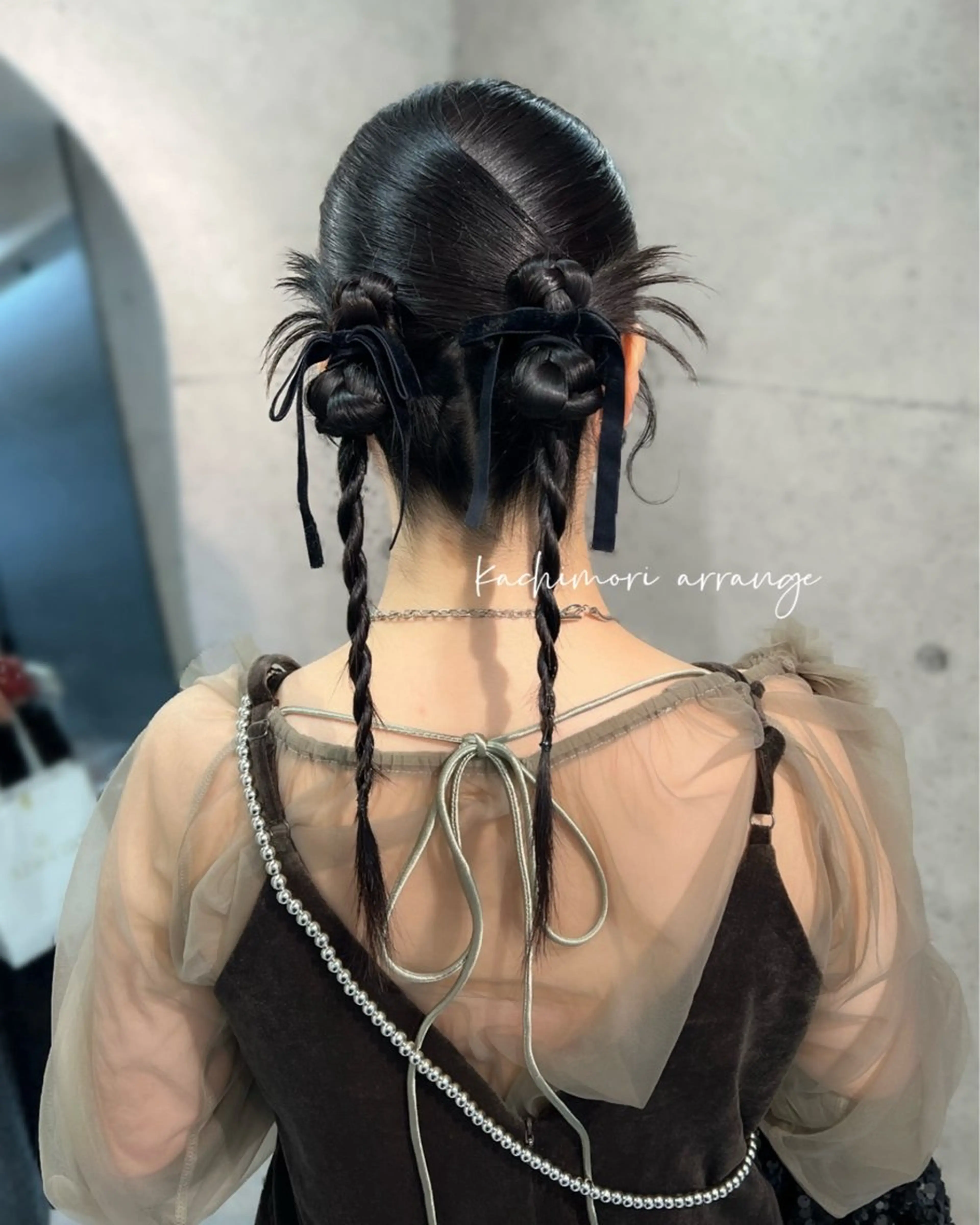 セミロング ヘアアレンジ ヘアセット ヘアメイク/髪質改善 🎀Moeri🎀のヘアスタイル