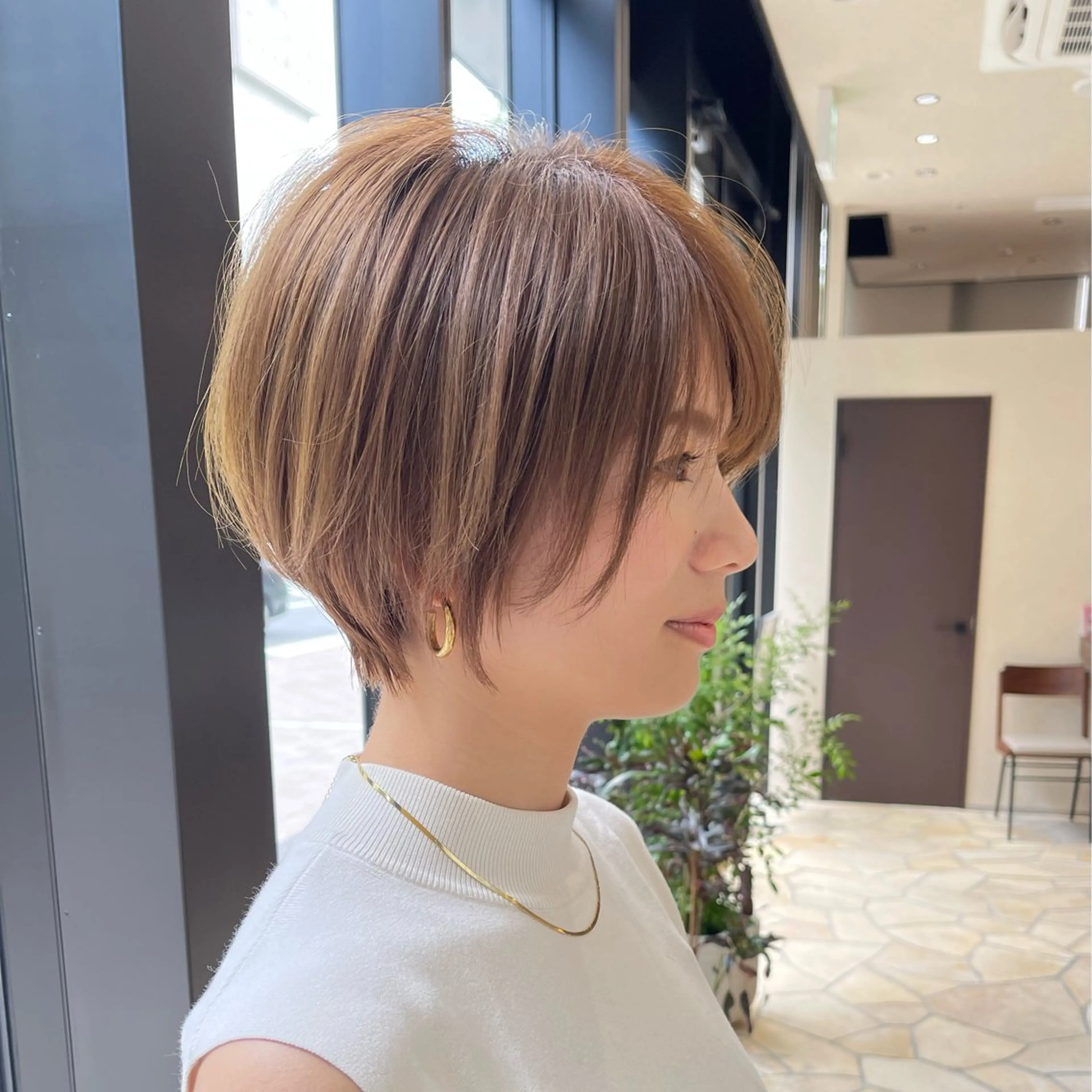 ショート 暖色/ボブ/吉岡美音 GIEN NU茶屋町のヘアスタイル