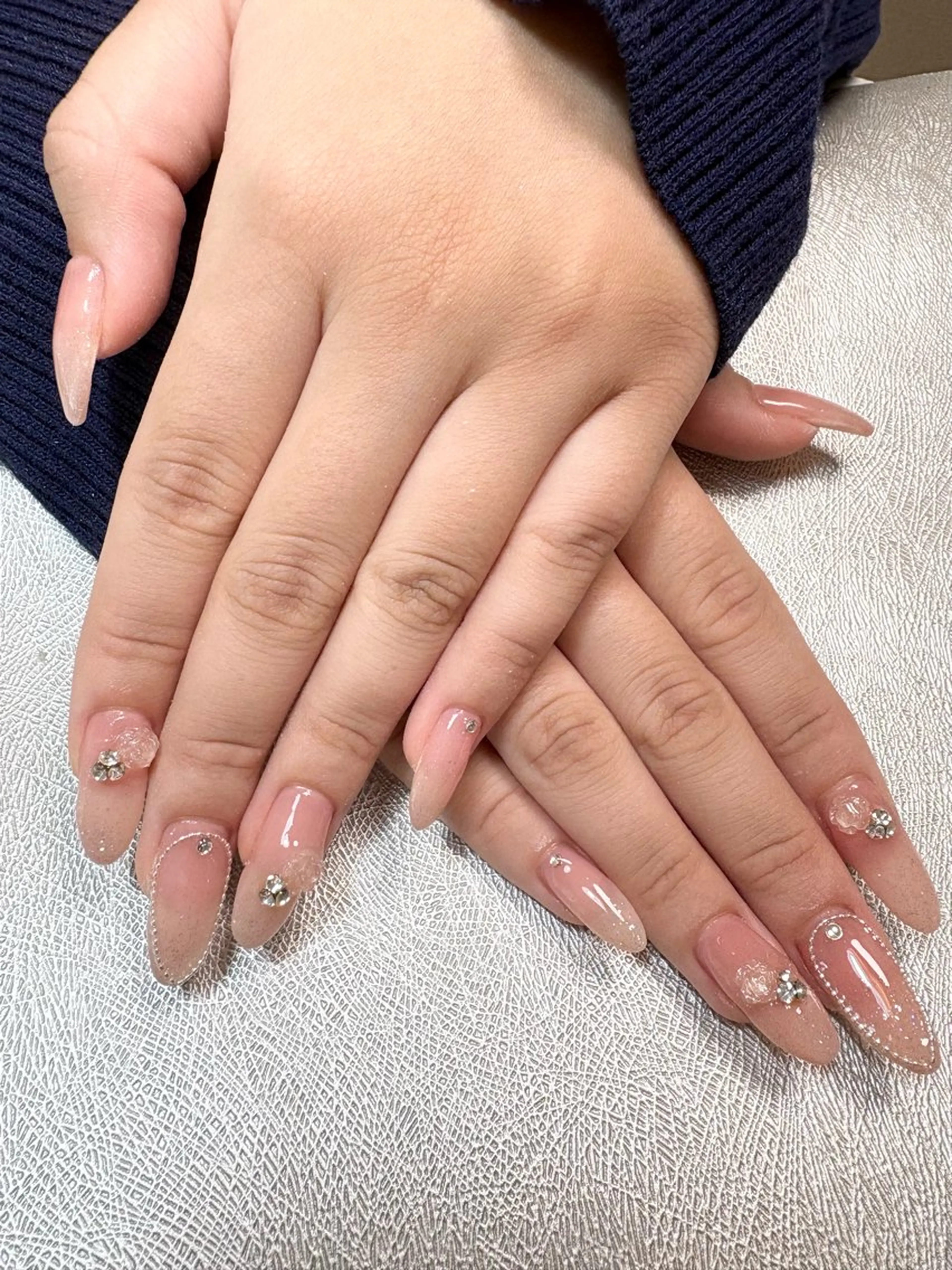 ネイル グラデーション キラキラネイル ラメ(グリッター) ラメグラデーション 持ち込み ハンドネイル ✨韓国✨nail salonLumieのネイルデザイン