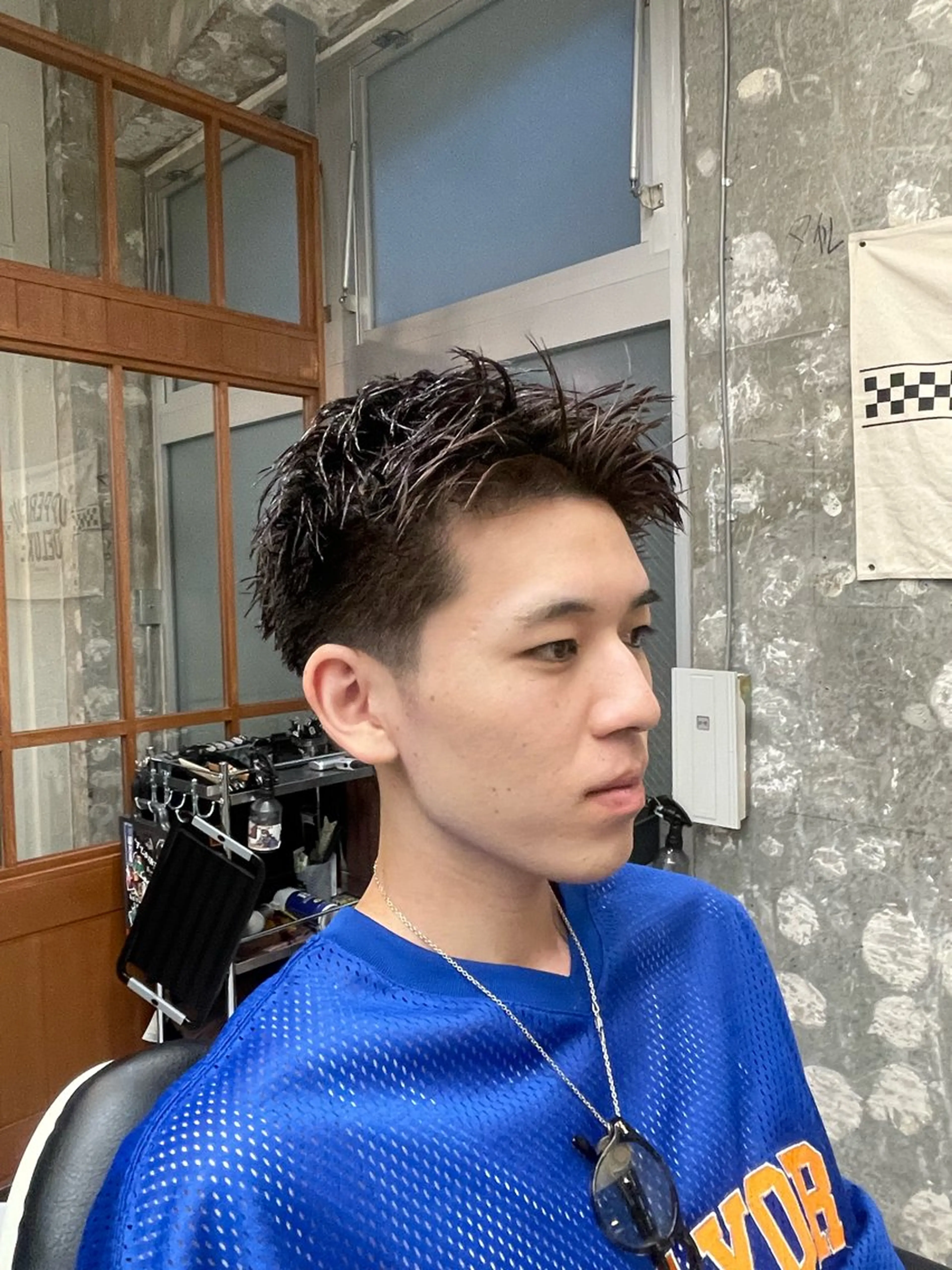 ショート メンズ フェードカット スパイキーショート ショートヘア FRANK’S BARBE(E)R THE STAND.飯田橋店所属・池田 丈也のヘアスタイル