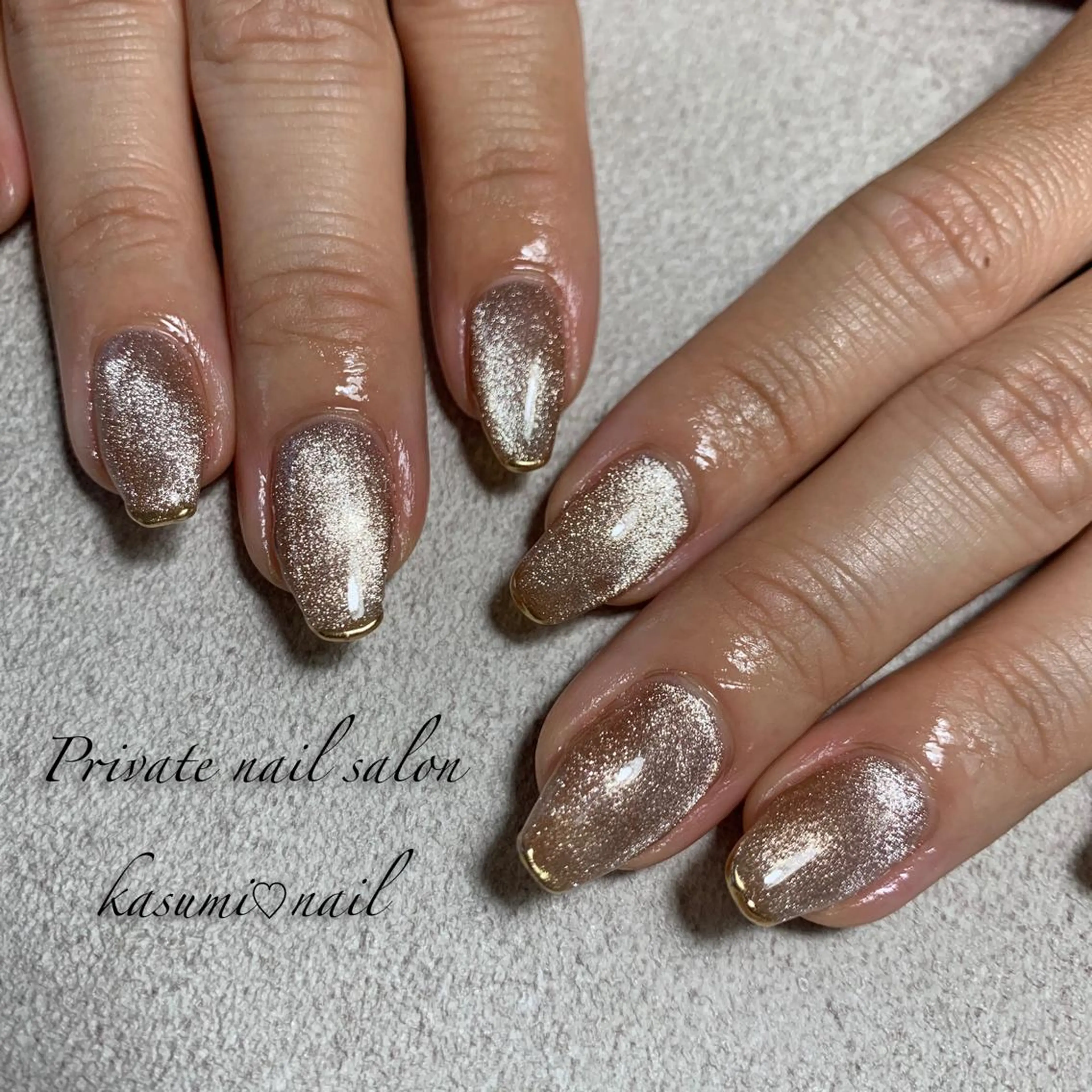 ネイル マグネットネイル ミラーネイル ニュアンスネイル 冬ネイル KASUMI♡ Nailのネイルデザイン