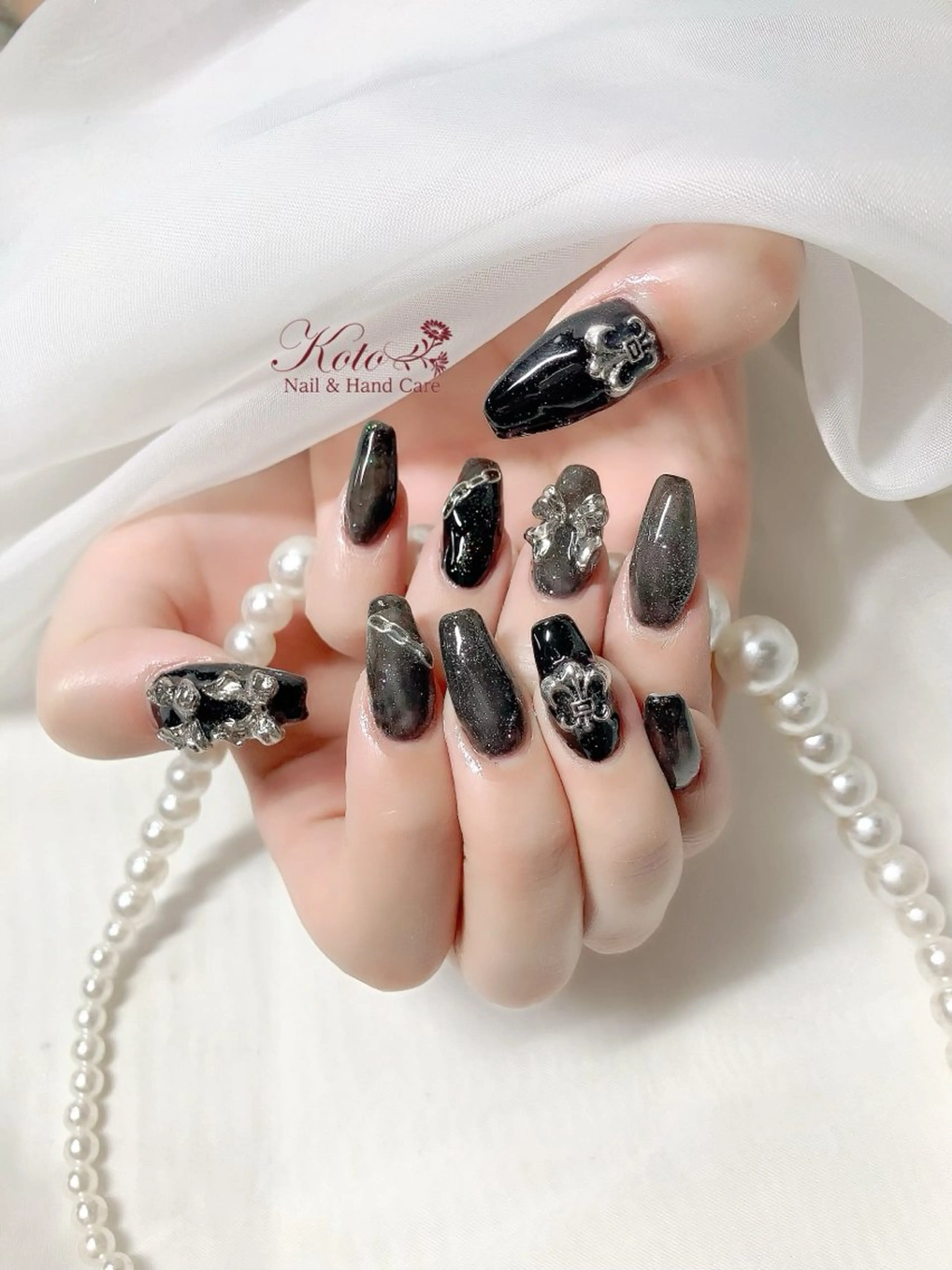 ネイル 長さ出し ジェルネイル 持ち込み ニュアンスネイル 赤色 ハンドネイル Nail Salon KOTOのネイルデザイン