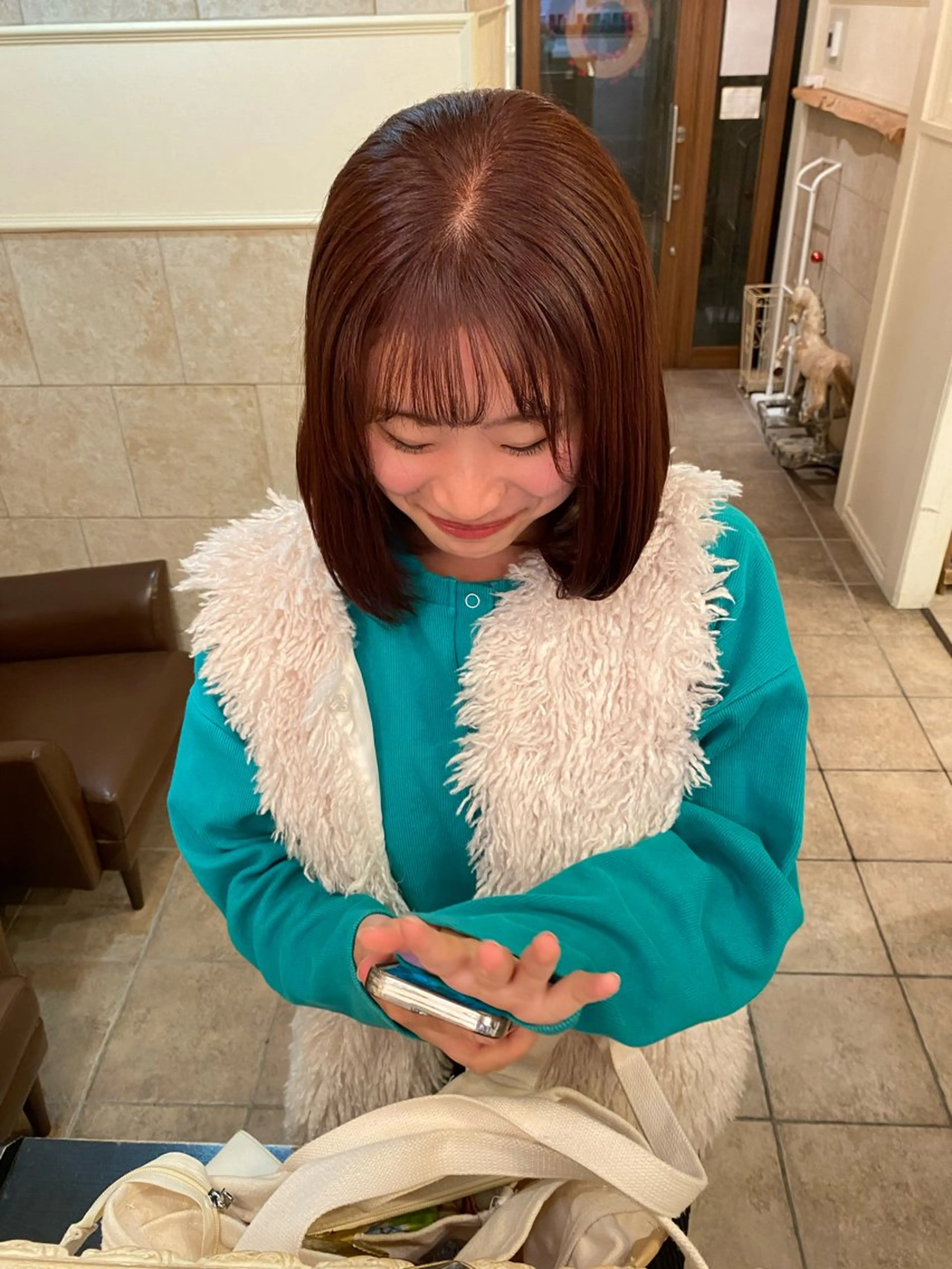 カラー ブラウンカラー ピンクカラー hair &make Azure所属・恩田 美波のヘアスタイル